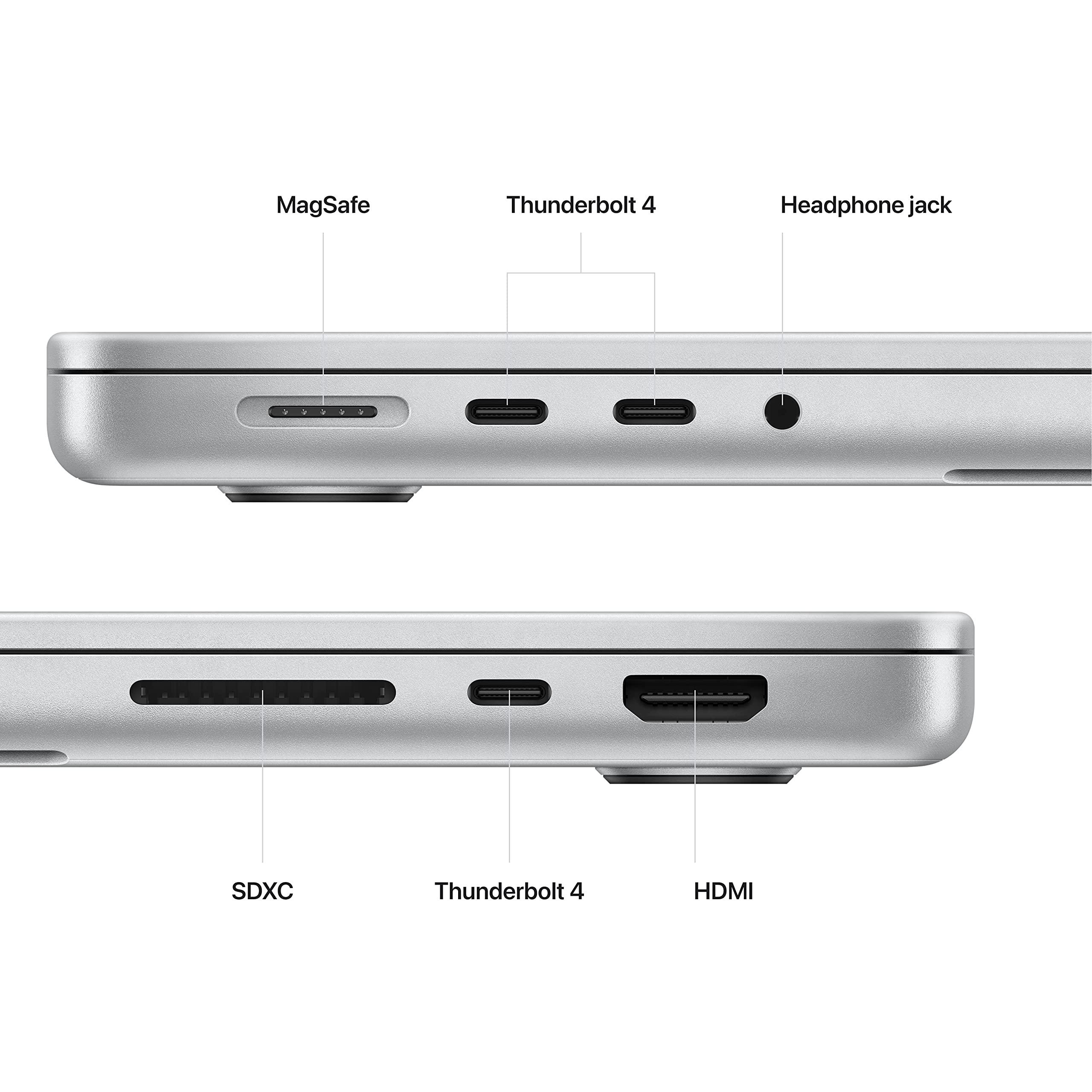 2023 Apple MacBook Pro with Apple M2 Pro Chip (14.2-inch, 16GB RAM, 512GB SSD Storage) (QWERTY English) Silver (Renewed) - Image 4