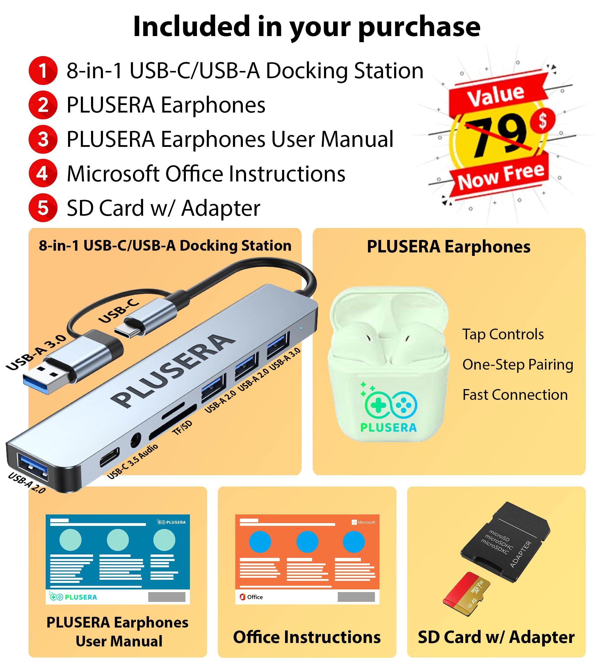 ASUS 14" FHD Laptop Computer, 4-Core Intel Pentium, Windows 11 Pro with Microsoft Office Lifetime Suite, 4GB RAM 576GB Storage (256GB SSD + 256GB Docking Station +64GB eMMC), PLUSERA Earphones, Black - Image 2