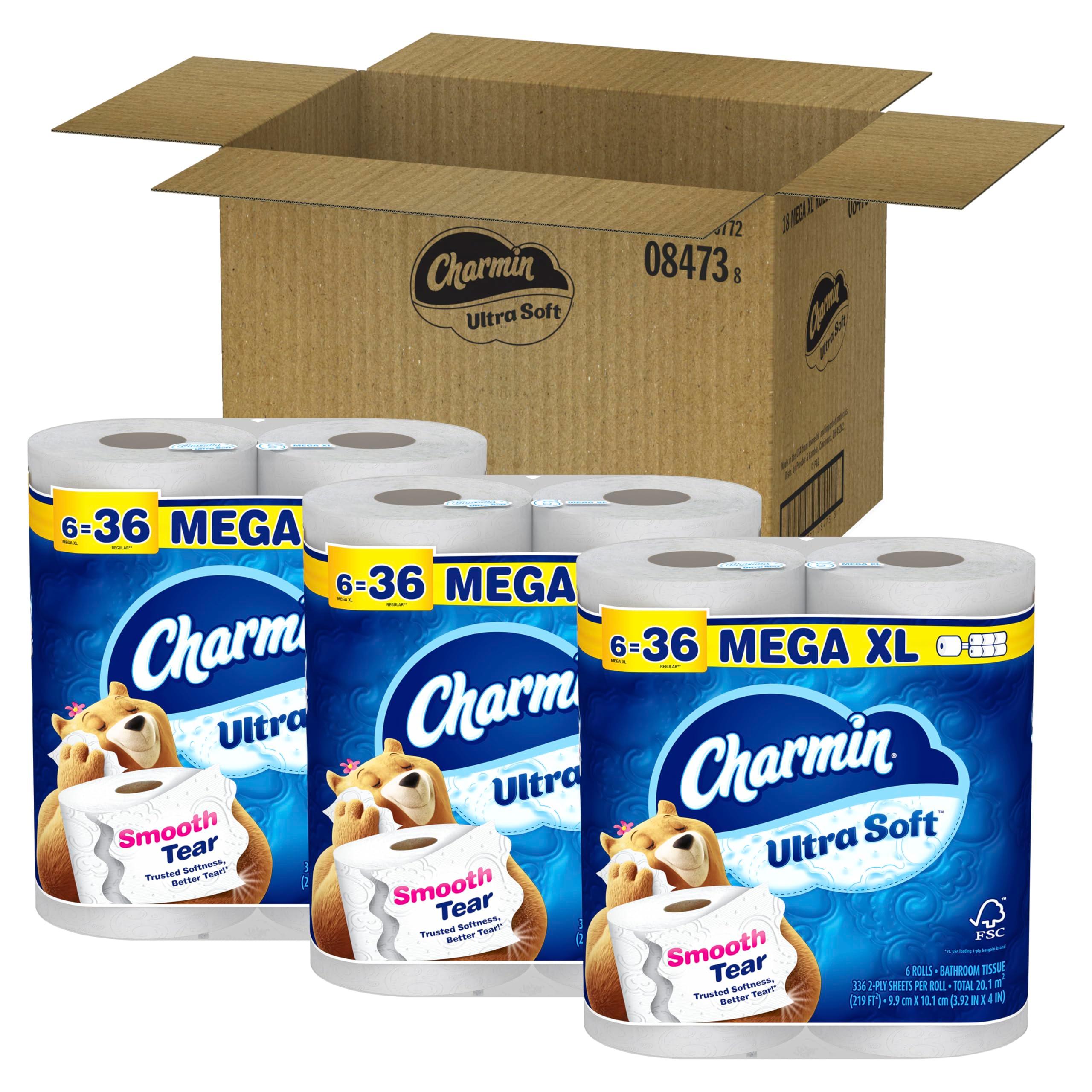 Charmin Ultra Soft Toilet Paper, 18 Mega XL Rolls = 108 Regular Rolls - Image 12