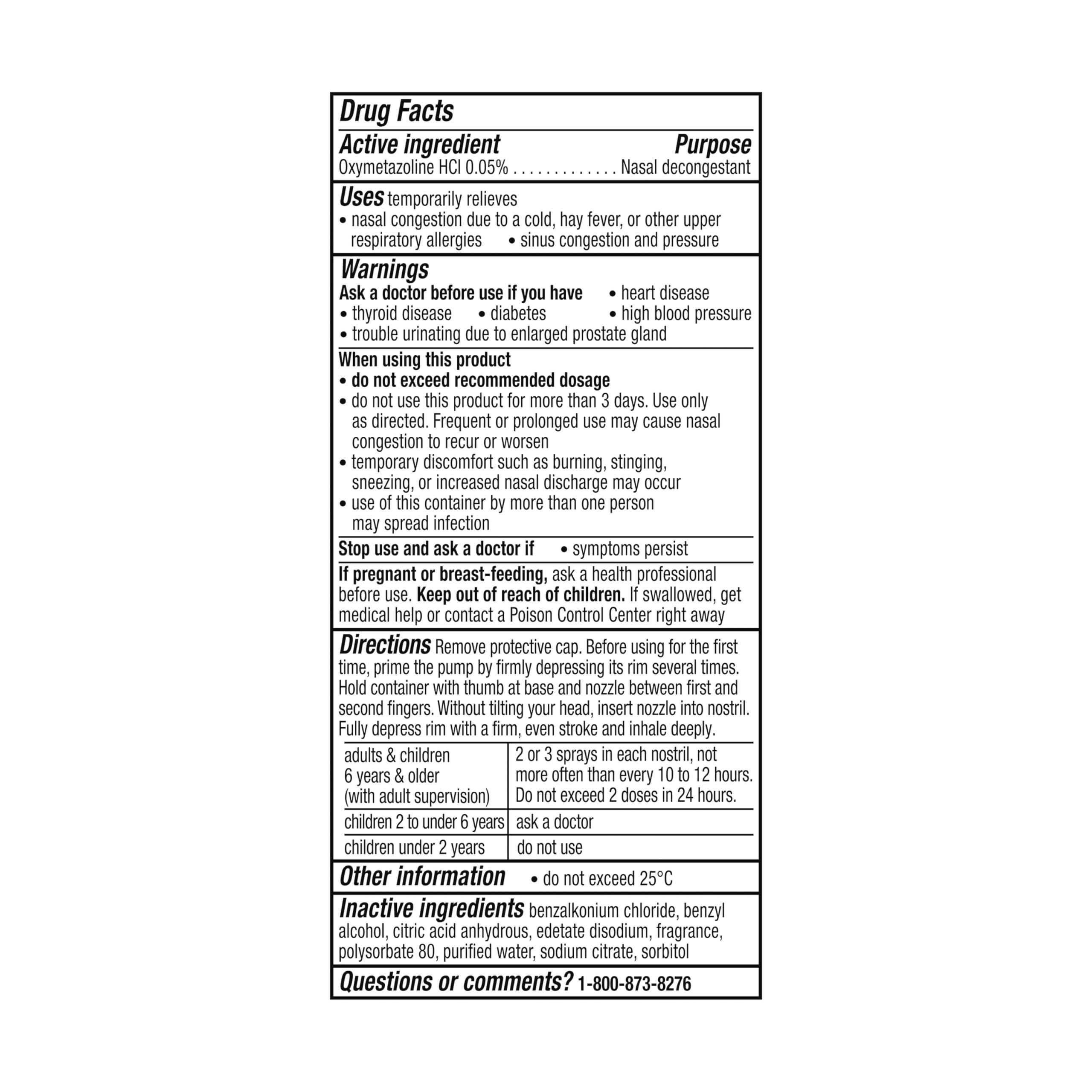 Vicks Sinex SEVERE Allergy & Sinus Nasal Spray, Original Ultra Fine Mist, Decongestant Medicine, Relief from Nasal Congestion due to Cold or Allergy, Sinus Pressure Relief, 265 Sprays x 2 - Image 10