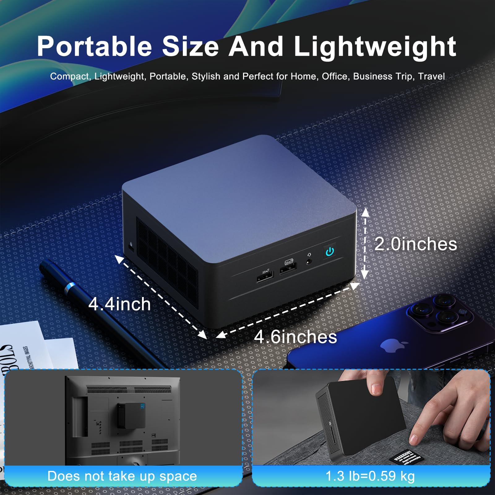ASUS NUC 12Pro, Intel NUC 12 Pro NUC12WSHi5 Mini PC, Intel Core i5-1240P (12C/16T, Up to 4.4GHz), 16GB DDR4 RAM, 512GB PCIe 4.0 NVMe SSD, Iris Xe Graphics, WiFi 6E, BT 5.3, 8K Support, Win 11 Pro - Image 8