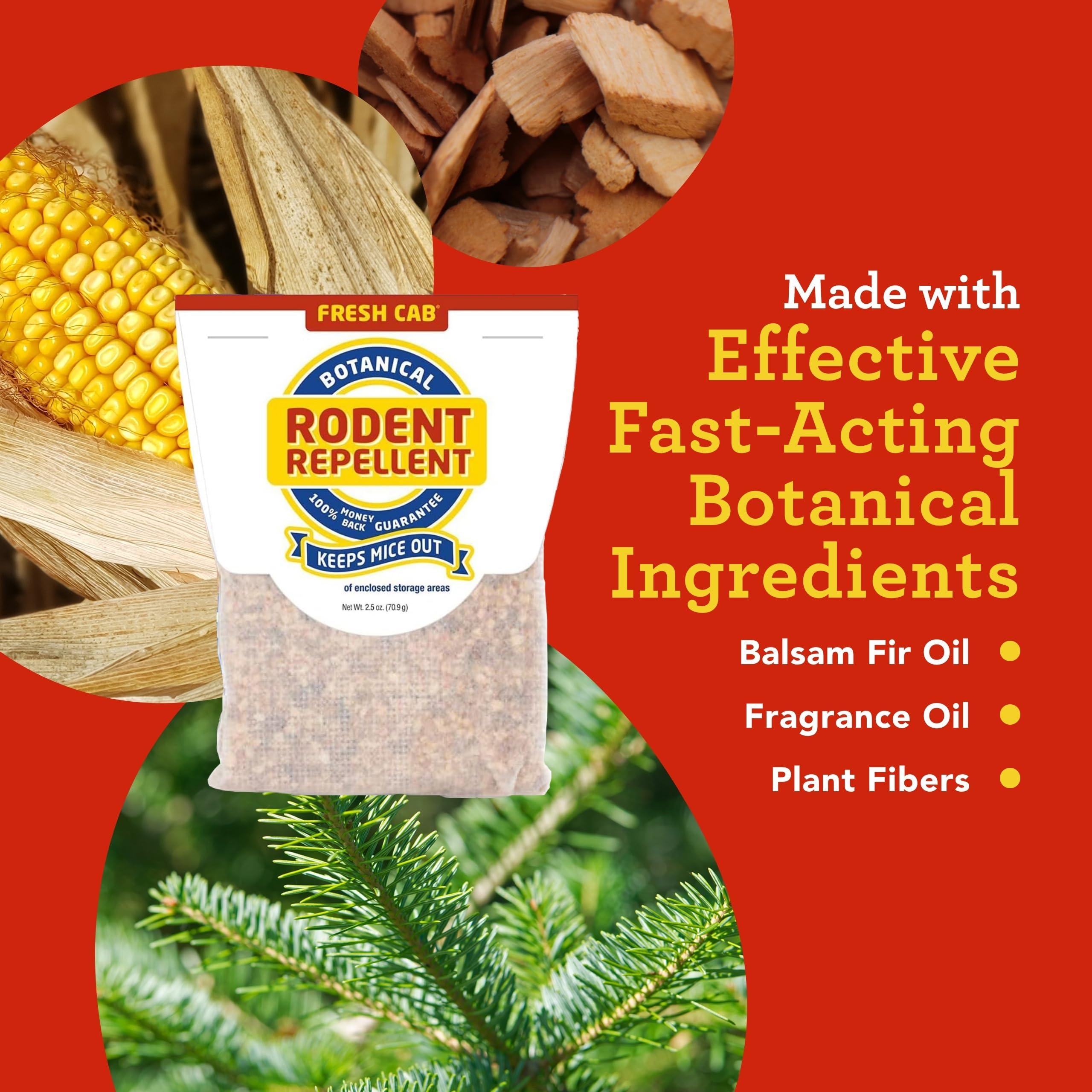 Fresh Cab Botanical Rodent Repellent - Environmentally Friendly, Keeps Mice Out, 12 Scent Pouches - Image 3