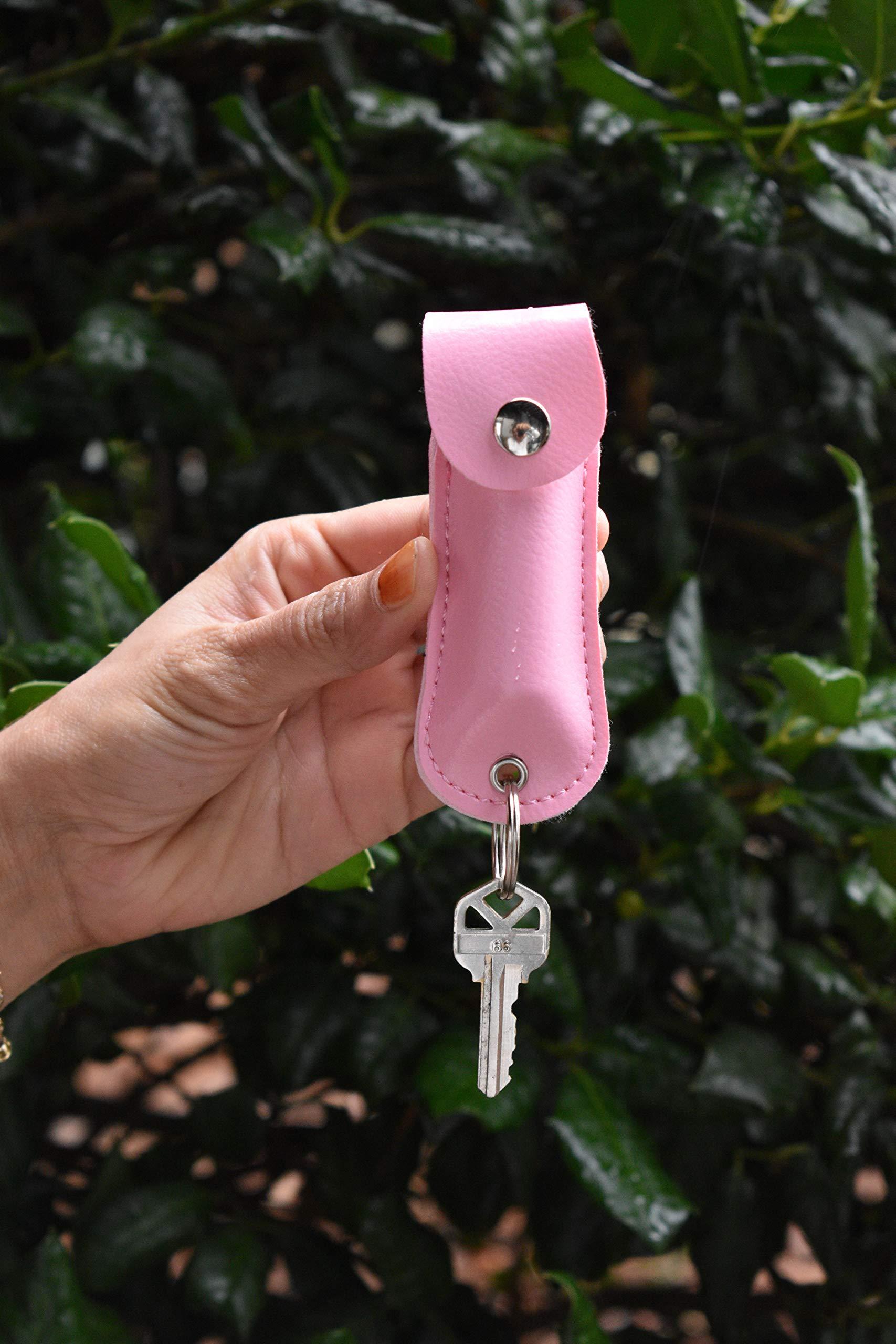 FIGHTSENSE Self Defense Pepper Spray - 1/2 oz Compact Size Maximum Strength Police Grade Formula Best Self Defense Tool for Women W/Leather Pouch Keychain - Image 6
