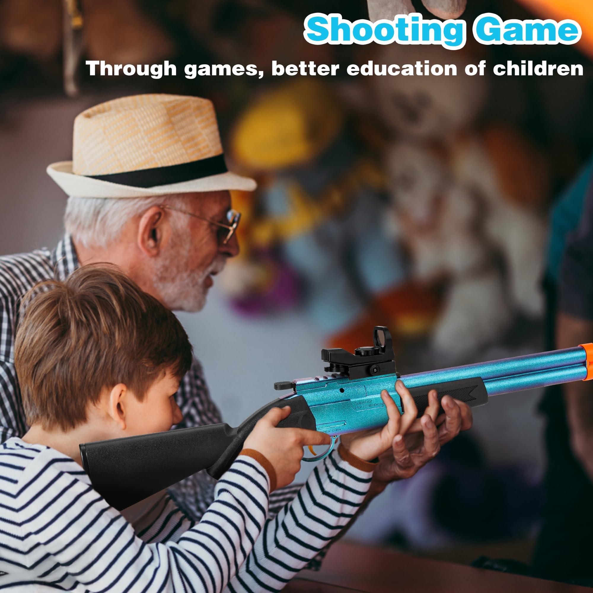 Toy Gun Double Barrel Shotgun Toy,with 20 Soft Bullet Darts, Toy Foam Blaster Foam Dart Blaster with Scope for Kids, Youth, Teen, Boys-Holiday for 8-12 Year (Blue) - Image 5