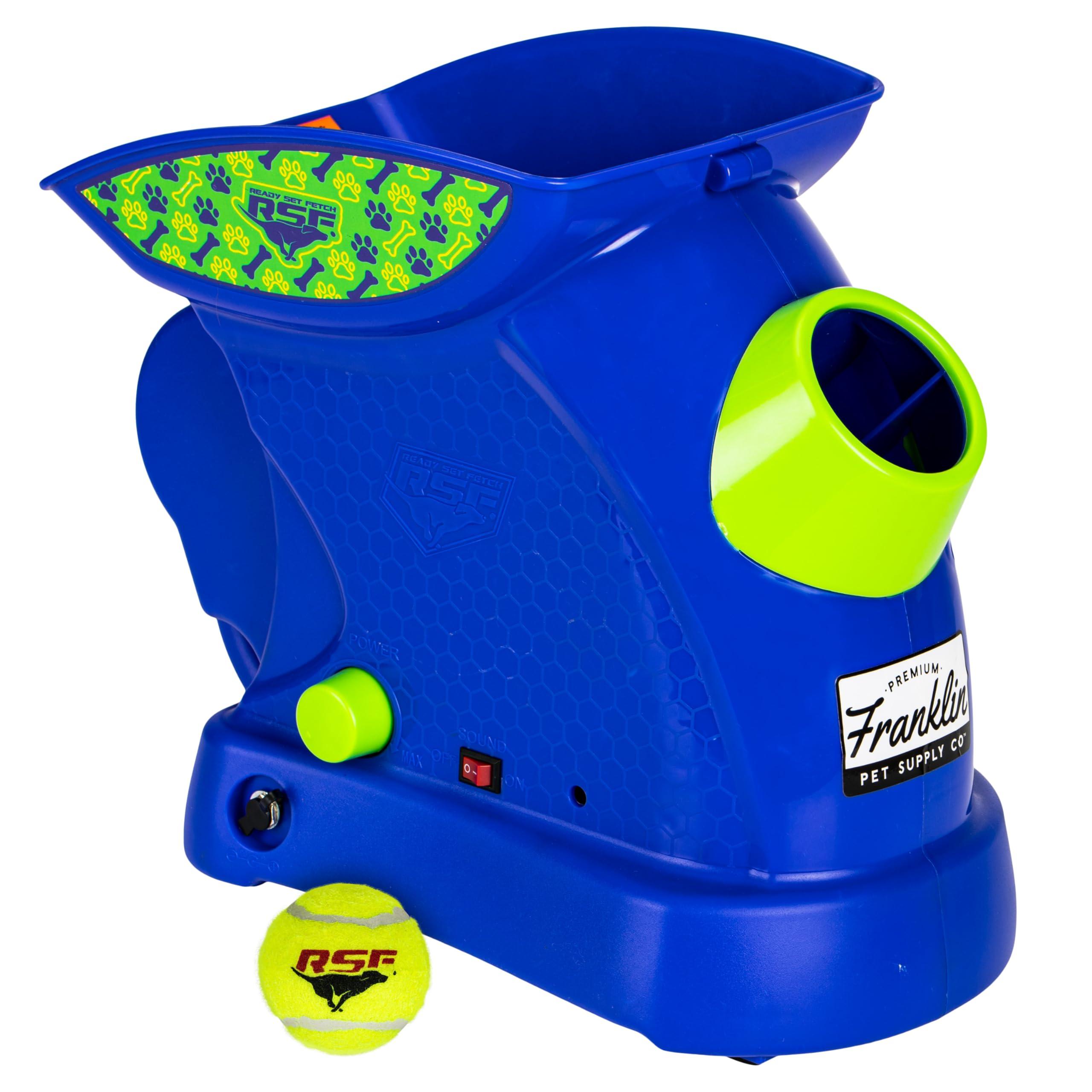 Franklin Pet Supply Co. Ready Set Fetch Mini Automatic Tennis Ball Launcher Dog Toy - Electronic Mini Tennis Ball Thrower for Fetch + Playtime - Launches up to 40 Feet - Interactive Dog Toy - Image 1