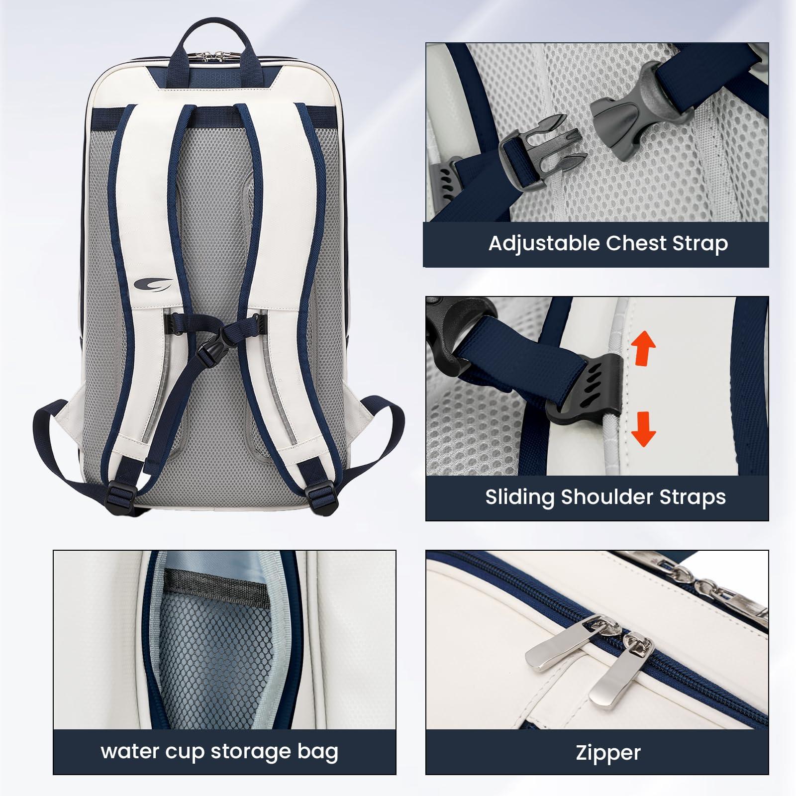 CCGTIOR Multi-Use Beach Tennis Bag For Sport Convertible Padel Backpack With Shoe Compartment, Laptop Sleeve,Fence Hook,Ball Sleeve - Image 5