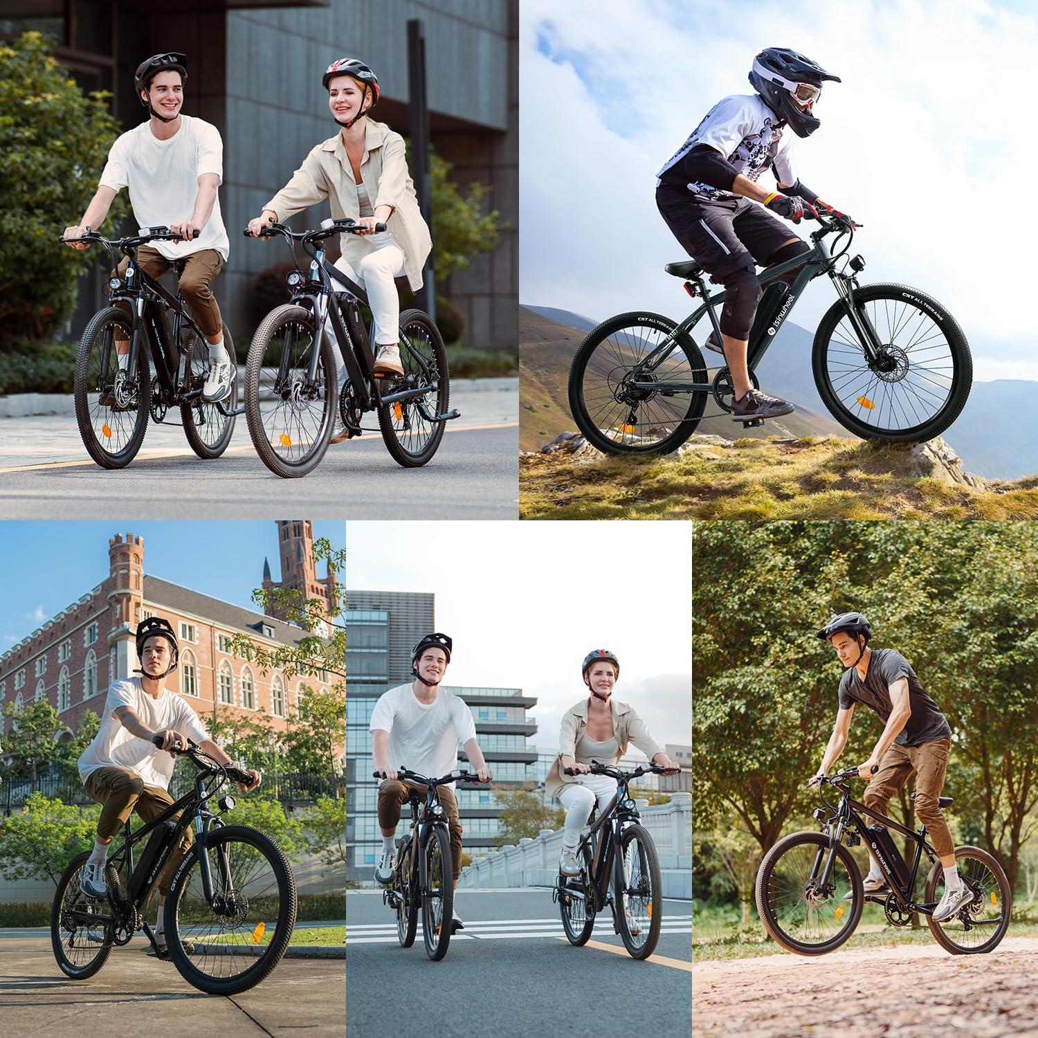 isinwheel M10 Electric Bike Adult 500W, 26" Commuting Electric Mountain Bike 20MPH Max Range 55+ Miles, Removable Battery, Professional 35-Speed, Front Fork Suspension Lightweight Electric Bicycle - Image 9