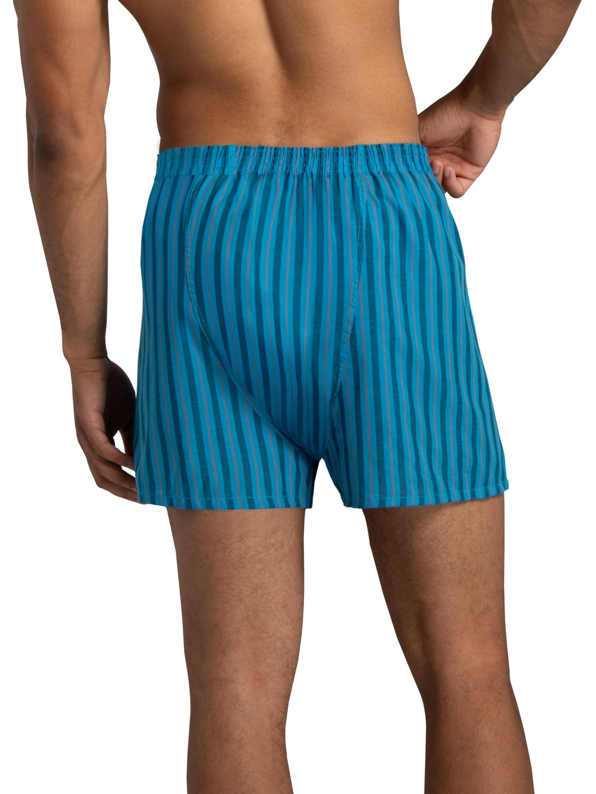 Fruit of the Loom Men's Tag Free Woven Boxer Shorts, Relaxed Fit, Moisture Wicking, Assorted Color Multipacks - Image 4