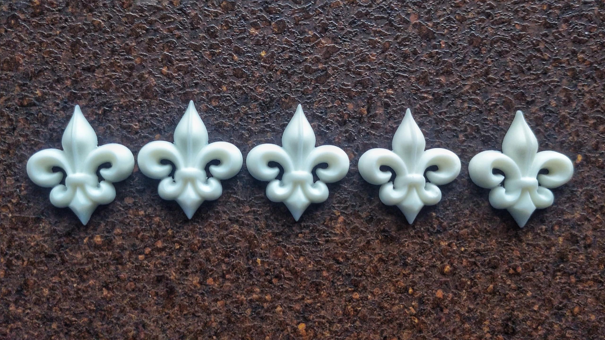 Silicone Mold Mini Fleur de Lis sets 5+5, mold for clay, mold for resin, Vintage element, Heraldic lilly overlays - Image 7