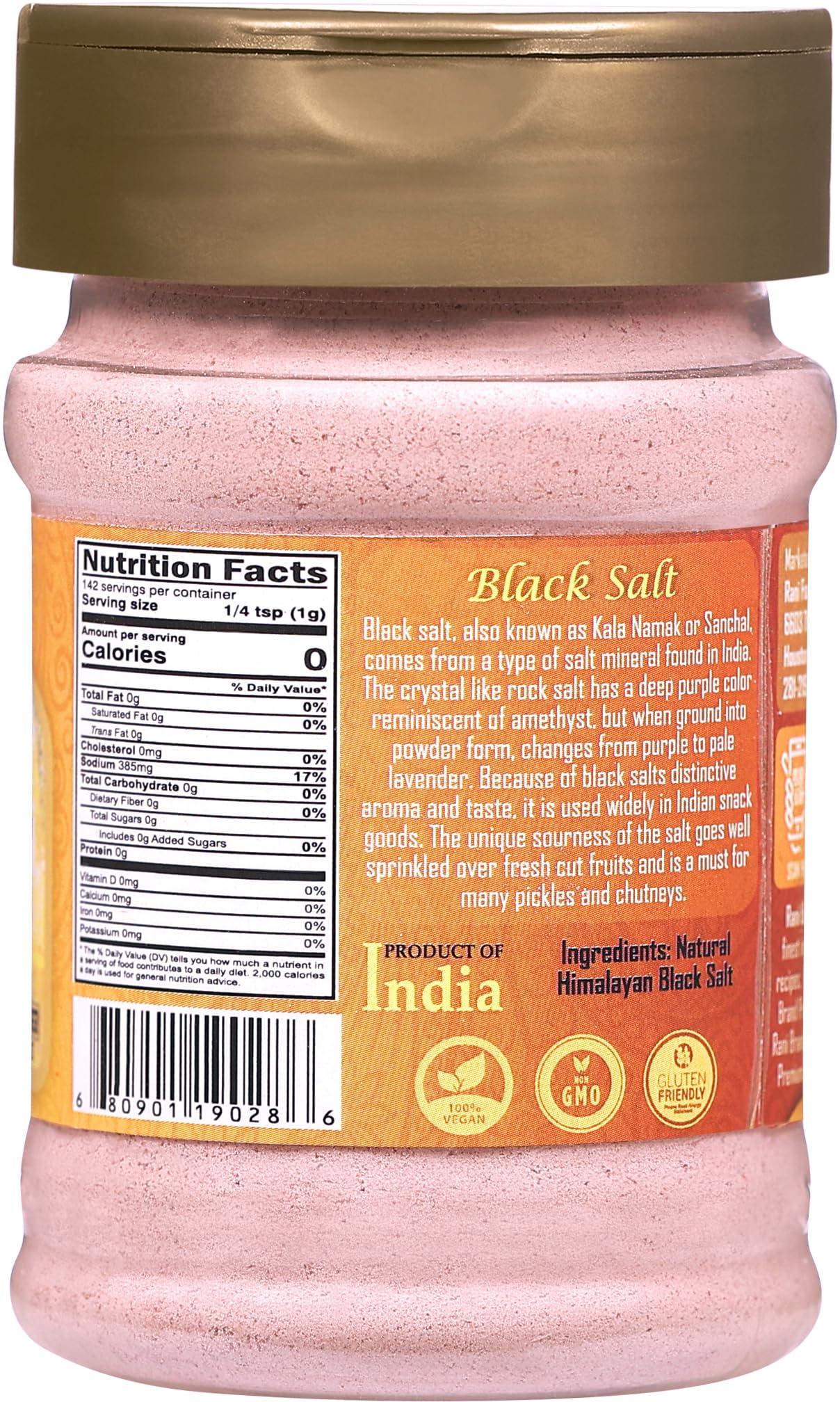 Rani Black Salt Powder (Kala Namak) Mineral 5oz (142g) PET Jar ~ Unrefined, Pure and Natural | Vegan | Gluten Friendly | NON-GMO | Indian Origin | Perfect for Tofu Scramble - Image 3