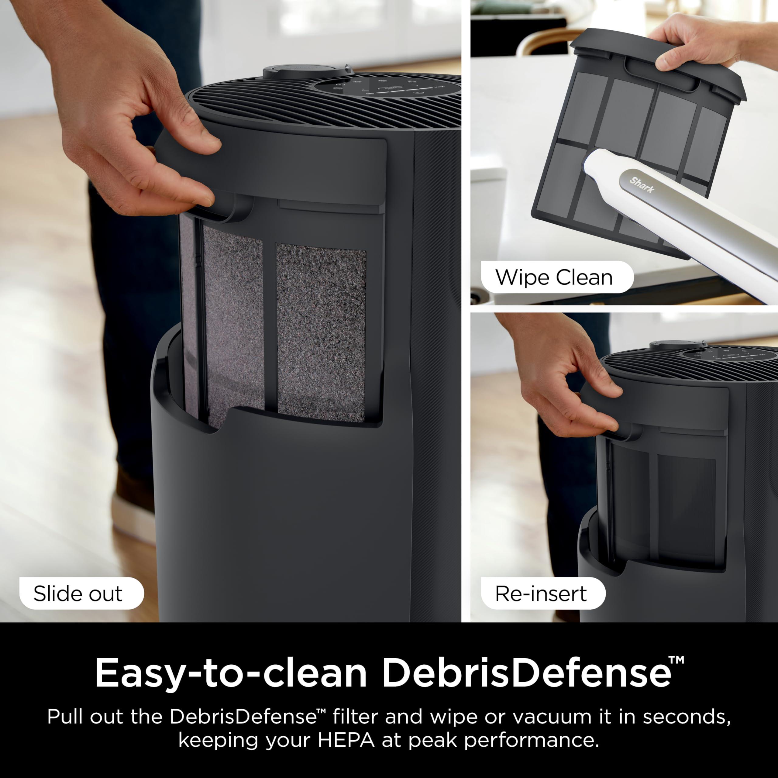 Shark Air Purifiers for Home Large Room with NeverChange Air Filter, 5 Year HEPA Filter, Covers 650 Sq. ft, Odor Neutralizer and Clean Sense Technology, Removes 99.98% of Dust & Allergens, HP152 - Image 6
