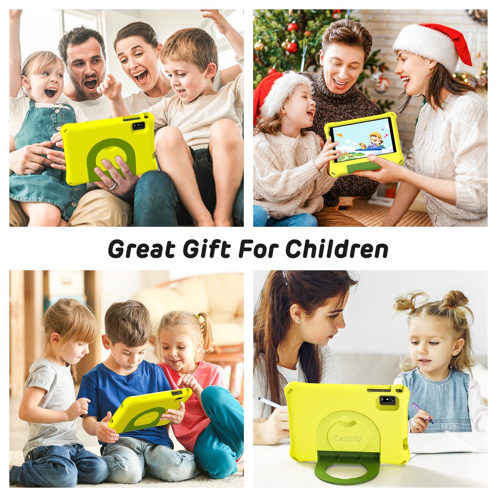 Kids Tablet 8 Inch Android 15, Octa-Core 12GB RAM + 64GB ROM, Toddler Tablet with WiFi 6, Parental Control, Pre-Installed Kids Space, EVA Case, Anti-Glare Screen Protector, Adjustable Strap, Yellow - Image 9
