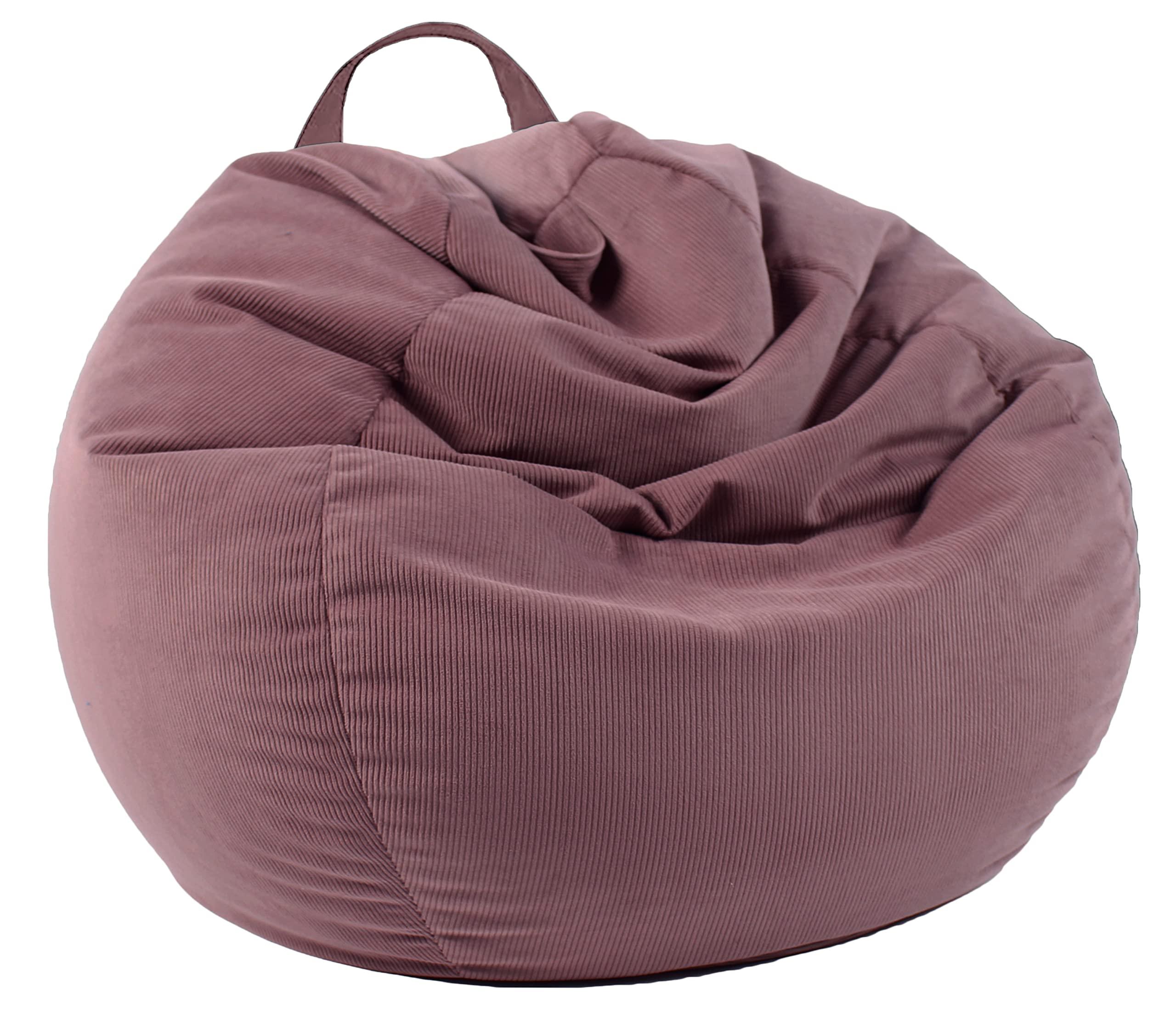 LPMOERA Stuffed Animal Storage Bean Bag Chair Cover (No Filler) For Kids and Adults.Pets Dogs/Cats Lazy Beds.Soft Premium Corduroy Stuffable Bean Bag For Organizing Children Plush Toys or Memory Foam