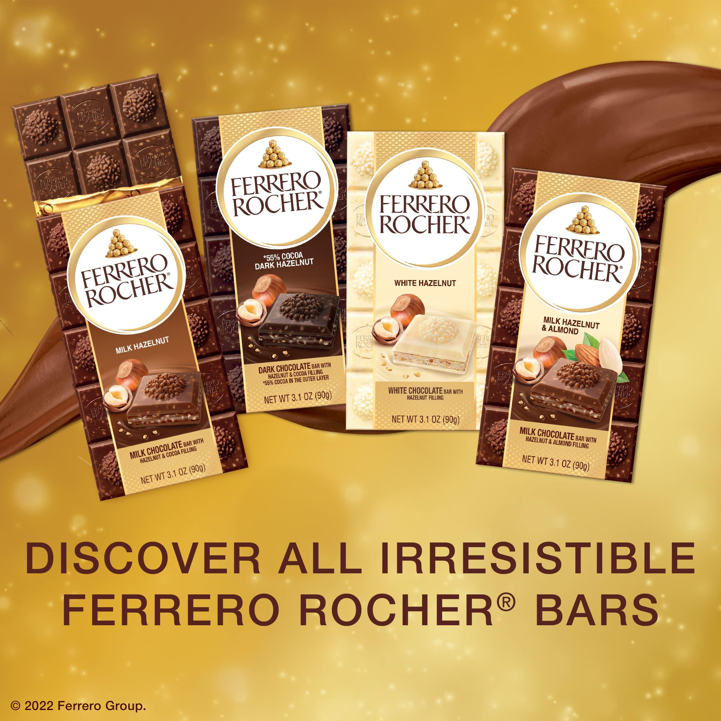 Ferrero Rocher Premium Chocolate Bars, 8 Pack, Dark Chocolate Hazelnut, 3.1 oz Each - Image 5