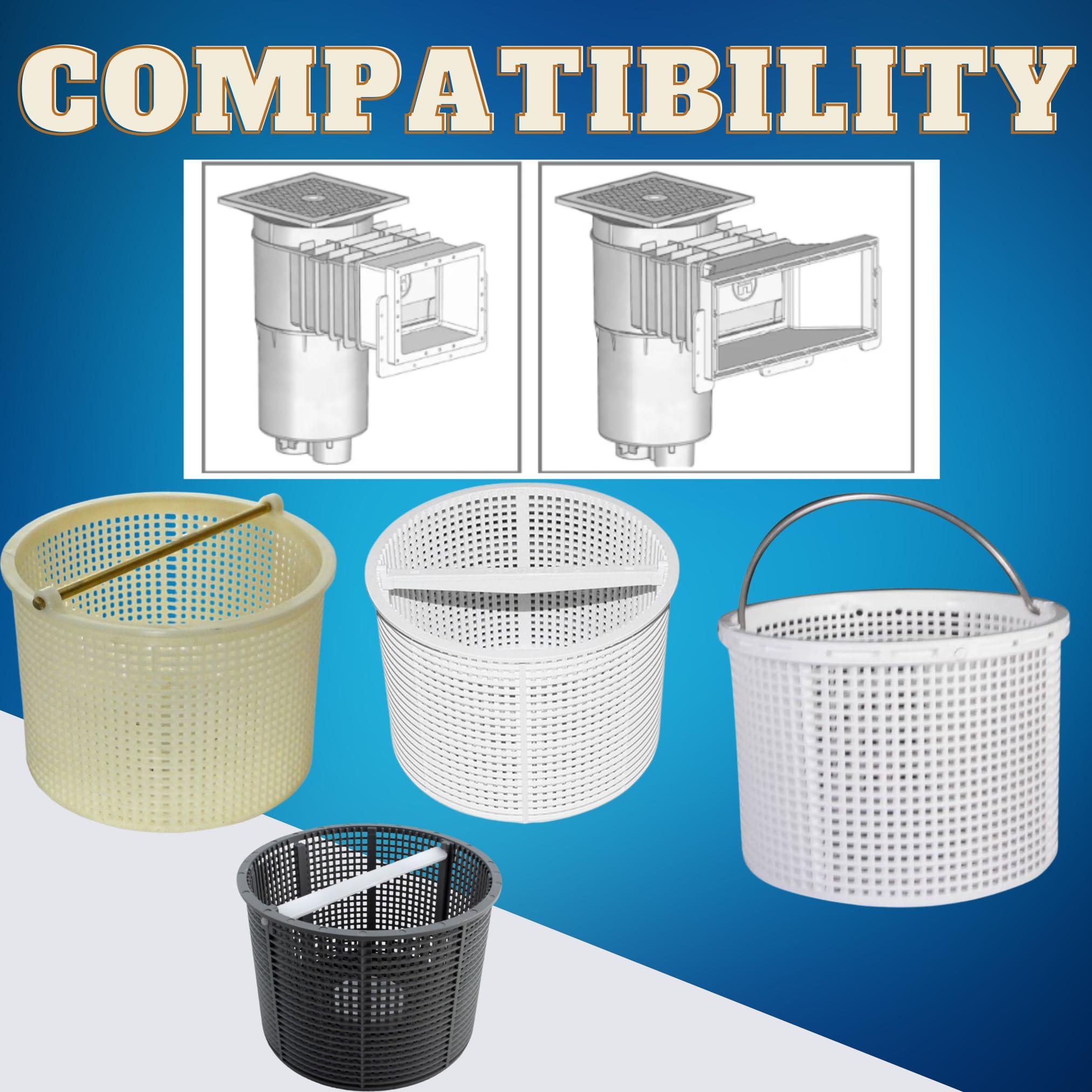 Swimables Pool Skimmer Basket for Inground Pool Compatible with Hayward Skimmer Basket and Pool Filter Basket SP1082CA | Built-in Brass Weight | 316 Stainless Steel Handle & Convenient Rubber Grip - Image 6