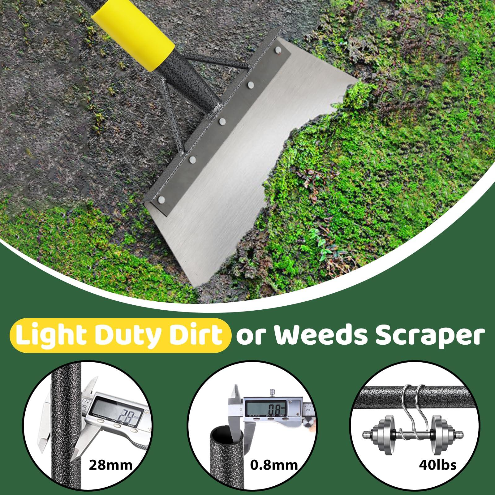 Garden Flat Shovel, Weeding Tool, 60 Inch Multifunctional Garden Cleaning Shovels, Heavy Duty Floor Scrapers Long Handle,Metal Weeding Scraper for Lawn Edging, Ice Scraper, Snow Shovel - Image 4