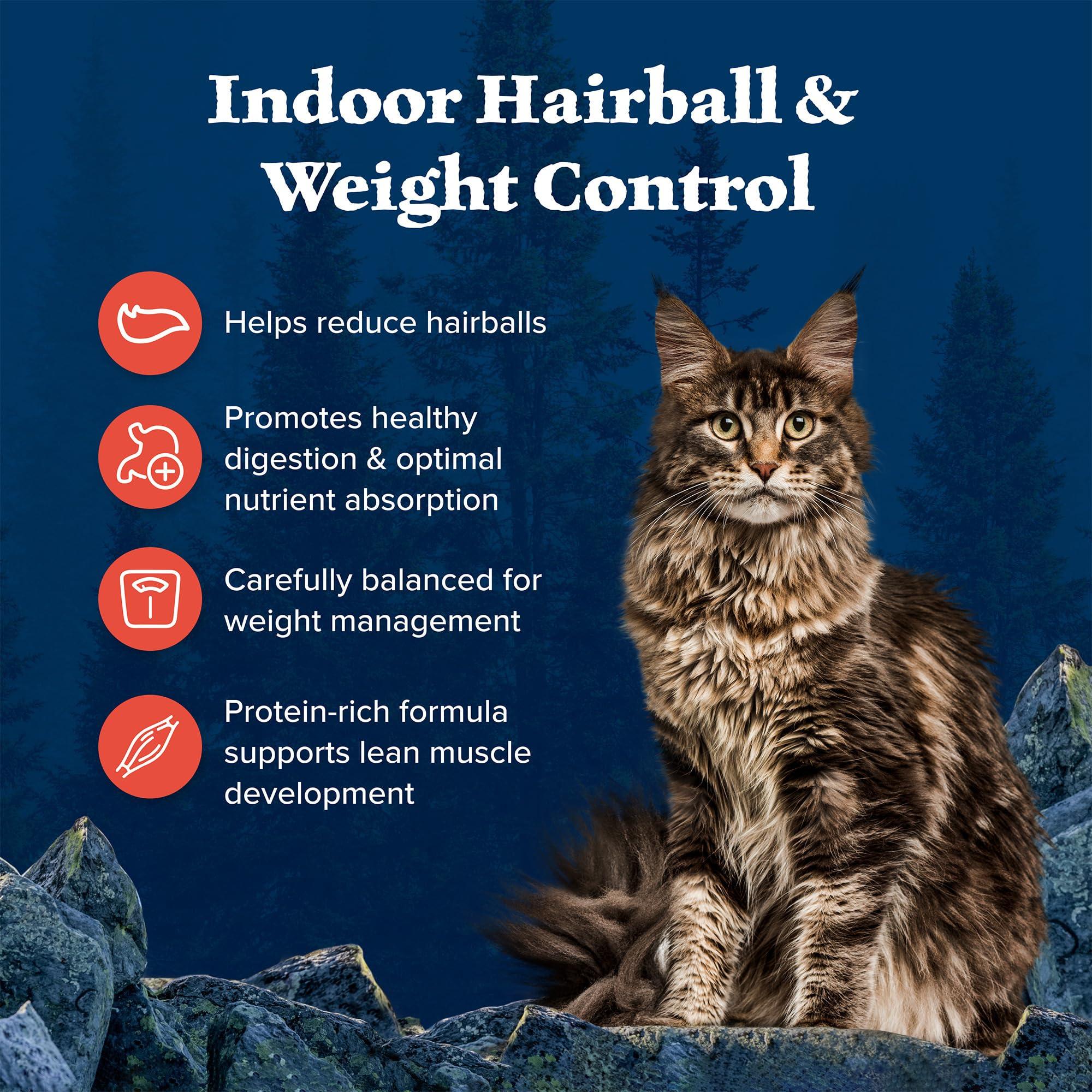 Blue Buffalo Wilderness Adult Indoor Dry Cat Food, Indoor Hairball Control and Weight Control Formula, High-Protein and Grain-Free Diet, Made with Natural Ingredients, Chicken, 11-lb. Bag - Image 6