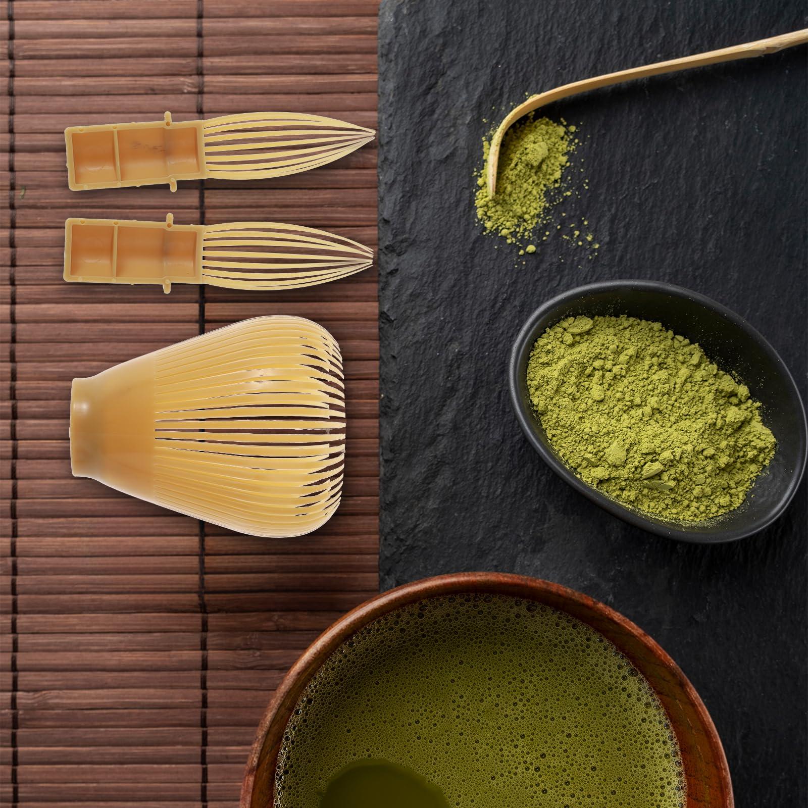 Qianyu 1 Pcs Golden Bamboo Matcha Chasen Whisk Handcrafted Matcha Stirrer Plastic Reusable Powder Whisks Durable Tea Brush Whisk Mixing Tools Kit Accessory for Milk Tea Eggs Home - Image 7
