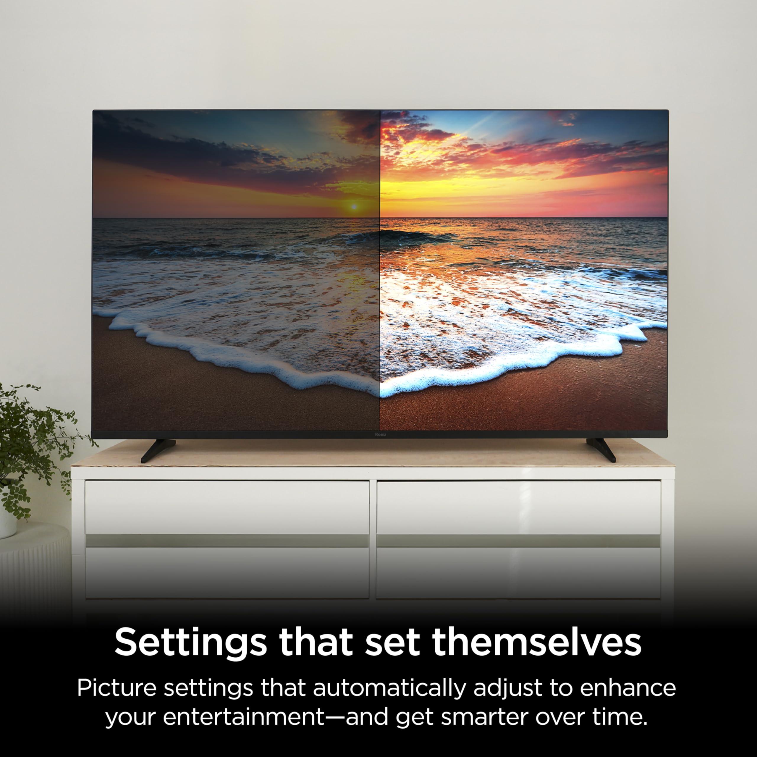 Roku Smart TV – 55-Inch Pro Series 4K QLED RokuTV with Backlit Roku Voice Remote Pro, Dolby Vision IQ, 120Hz Refresh Rate – Live Local News, Sports, Gaming - Image 7