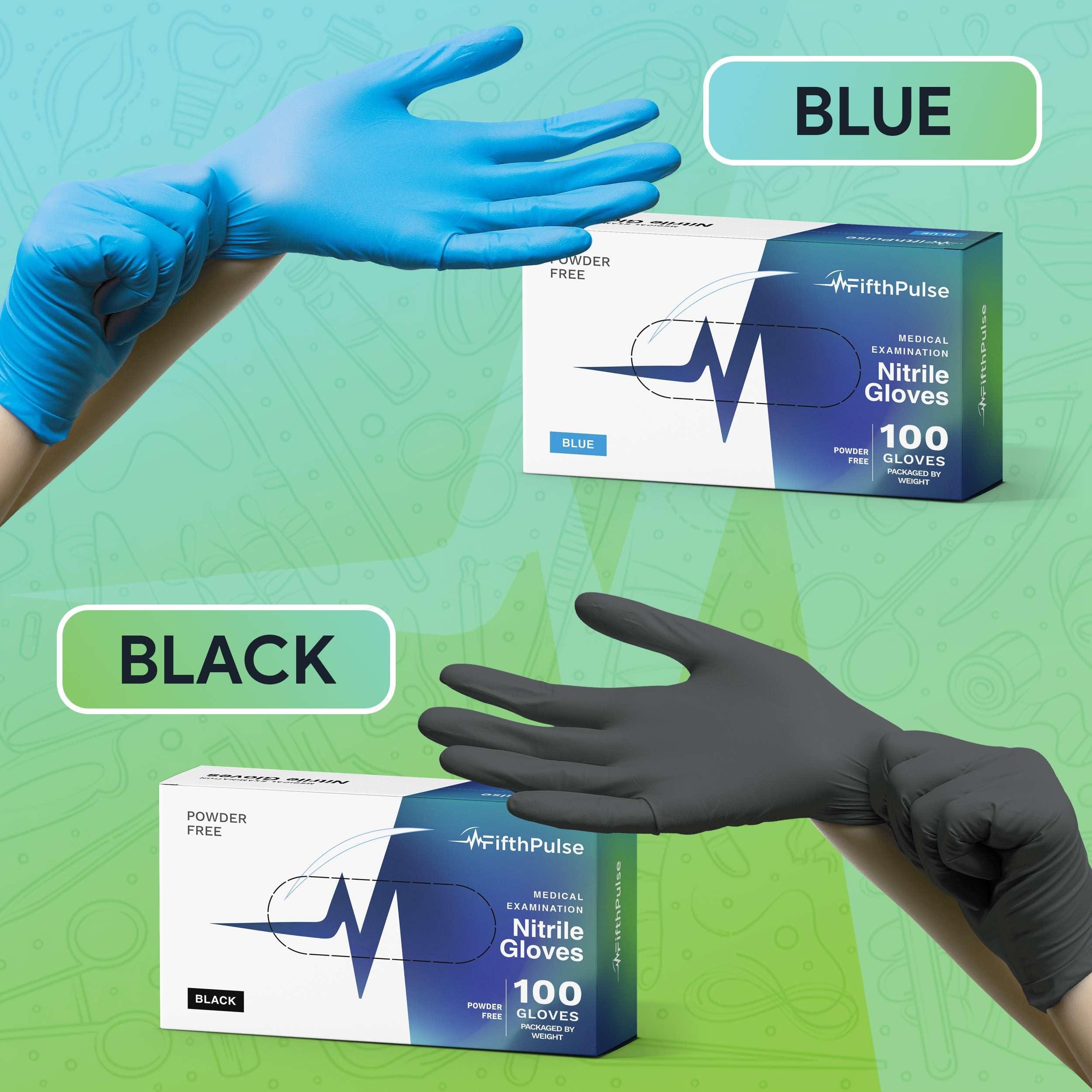 Medical Exam Blue Nitrile Gloves Large 1000 Count - 3 Mil Powder and Latex Free Disposable Gloves - Case of 10 Boxes of 100 - Image 5