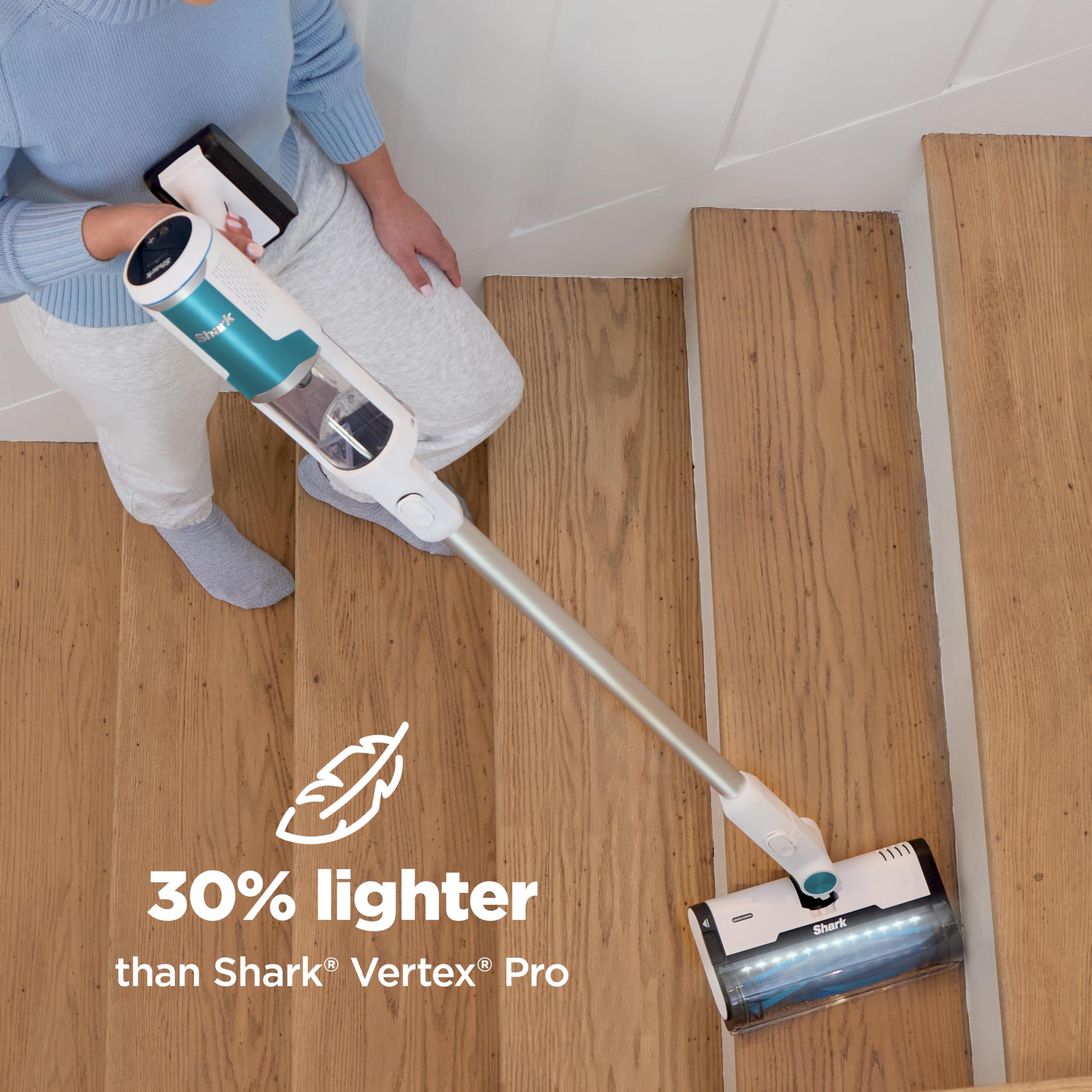 Shark Clean & Empty Cordless Stick Vacuum – Lightweight Cordless with HEPA Filter, Portable, Rechargeable, Auto-Empty System, Stick Vacuum for Pet Hair, Carpets & Hardfloor, White, BU3521 - Image 3