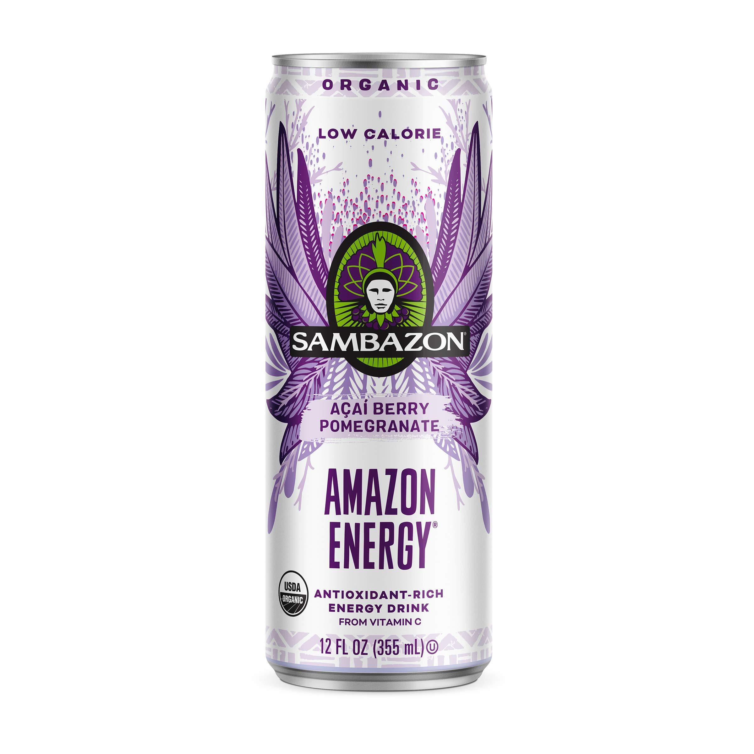 Sambazon Amazon Energy Drink, Low Calorie Acai Berry and Pomegranate, 12 Fl Oz (Pack of 12) - Image 4