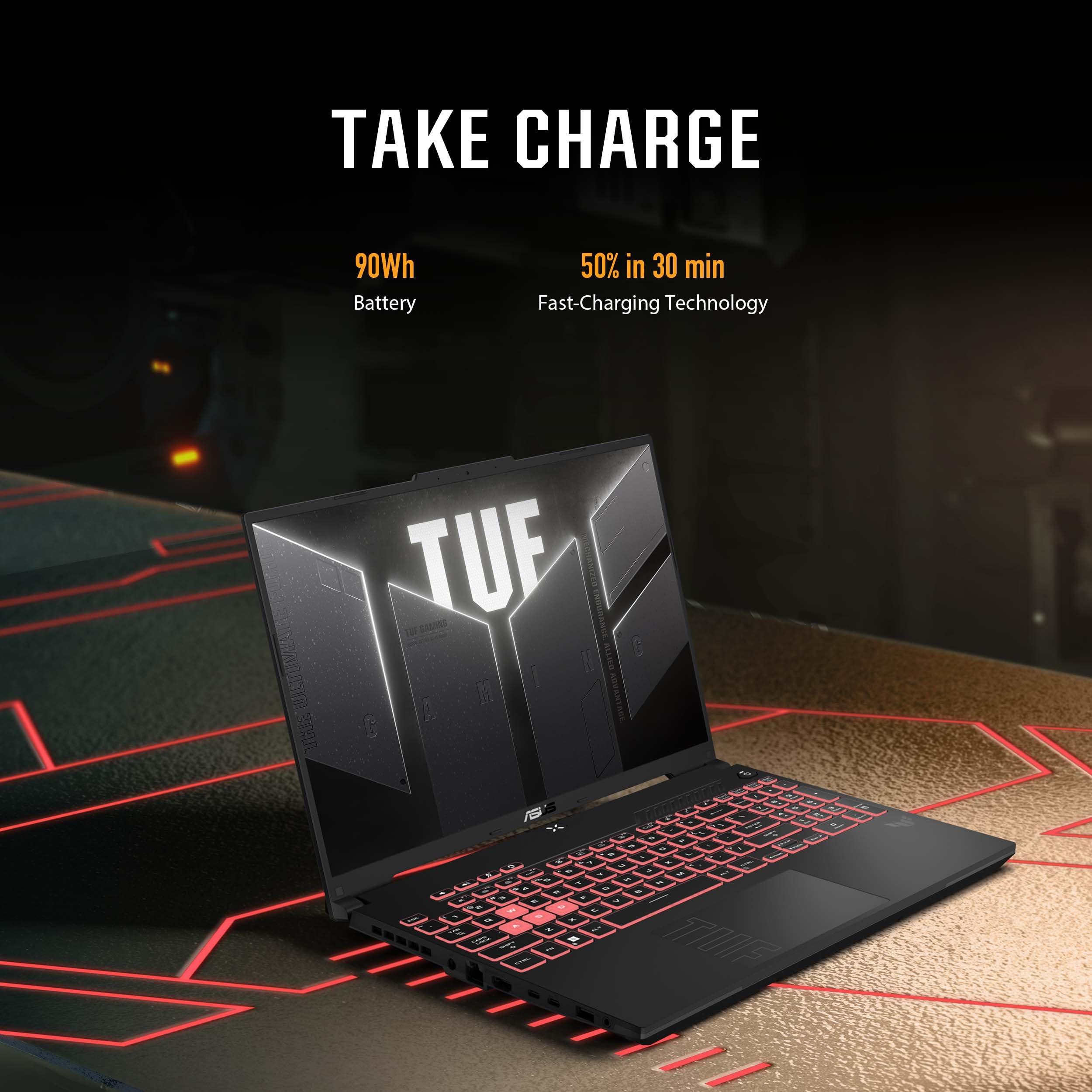 ASUS TUF Gaming A16 Gaming Laptop, 16” FHD+ 16:10 165Hz Display, AMD Ryzen™ 9 7940HX, NVIDIA® GeForce RTX™ 4060, 16GB DDR5, 512GB PCIe Gen4 SSD, Wi-Fi 6, Windows 11, FA607PV-AS93 - Image 6