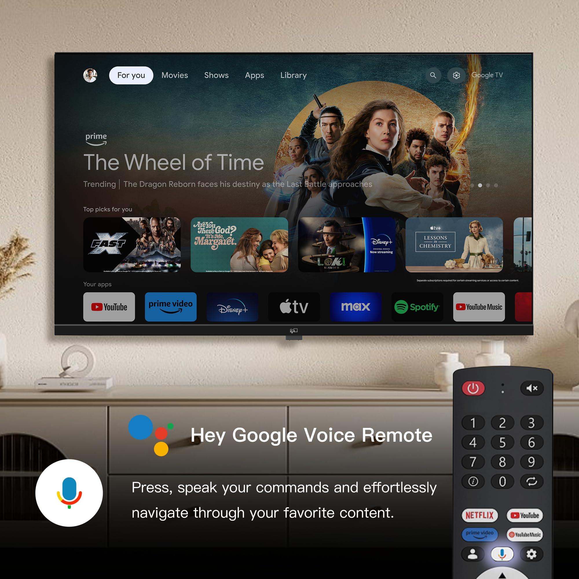 FPD Canvas-Series CG55-C1 55-inch Smart TV with Google TV, 4K UHD, HDR 10, Dolby Vision, Google Play, Google Cast Built-in, Stream Live TV, MEMC, 2024 Model, Dolby Atmos, Voice Remote - Image 7