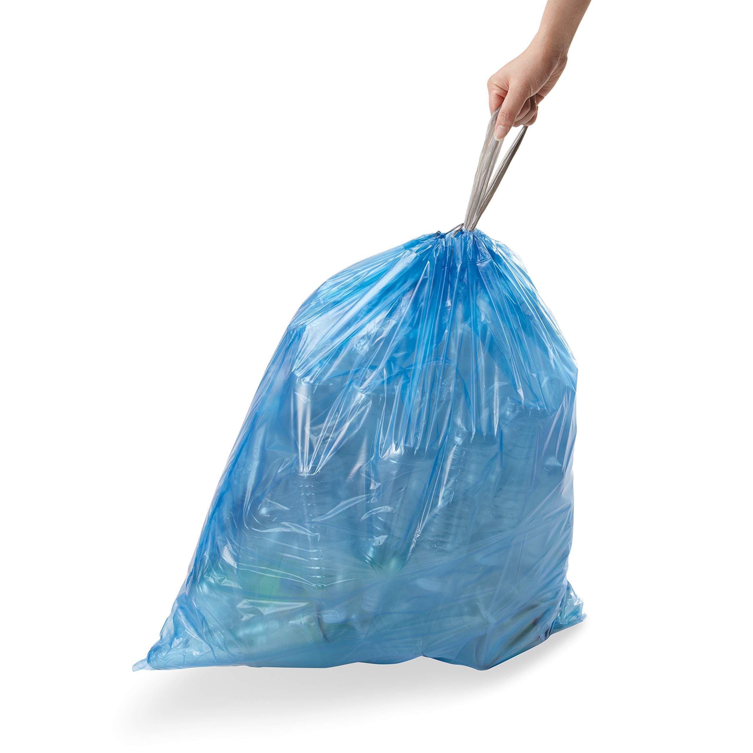 simplehuman Code J Custom Fit Drawstring Trash Bags, 100 Count, 30-45 Liter / 8-12 Gallon, White - Image 3