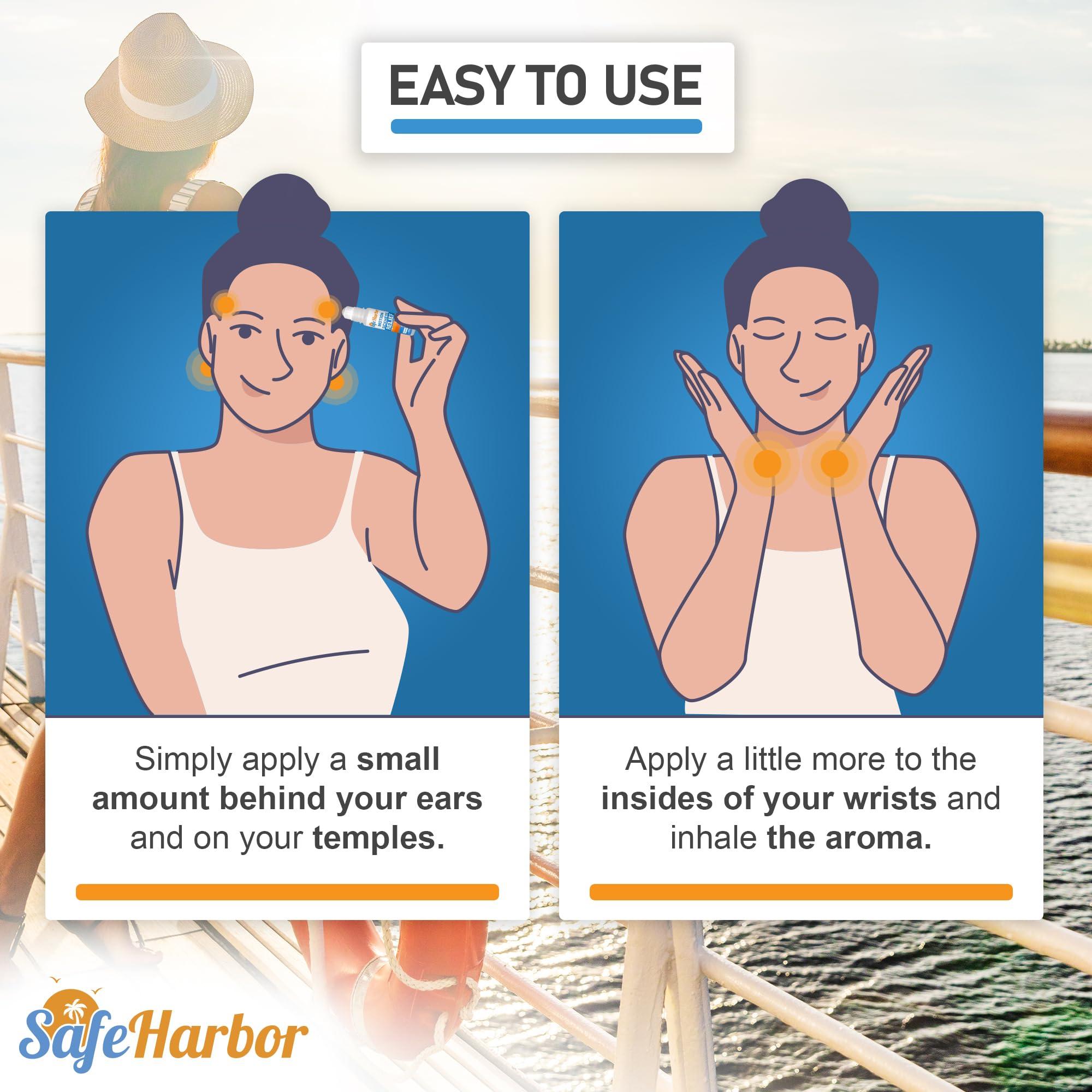 SafeHarbor Motion Sickness Relief Roll-On | Anti Nausea Essential Oil for Sea Sickness, Dizzy & Carsick Relief in Children and Adults, Your Cruise Ship Essential | 100% Natural, Drug Free (10 ml) - Image 5