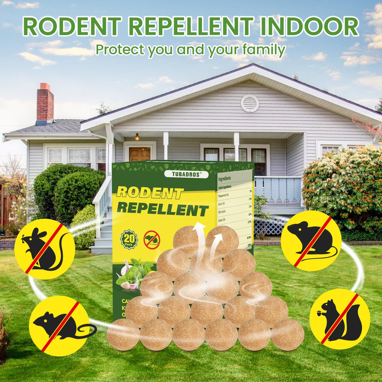 Rodent Repellent, 20Pack Peppermint Oil to Repel Mice and Rats, Squirrel Repellent for Cars, Mouse Repellent for Indoor/Outdoor, Garden Use - Image 3