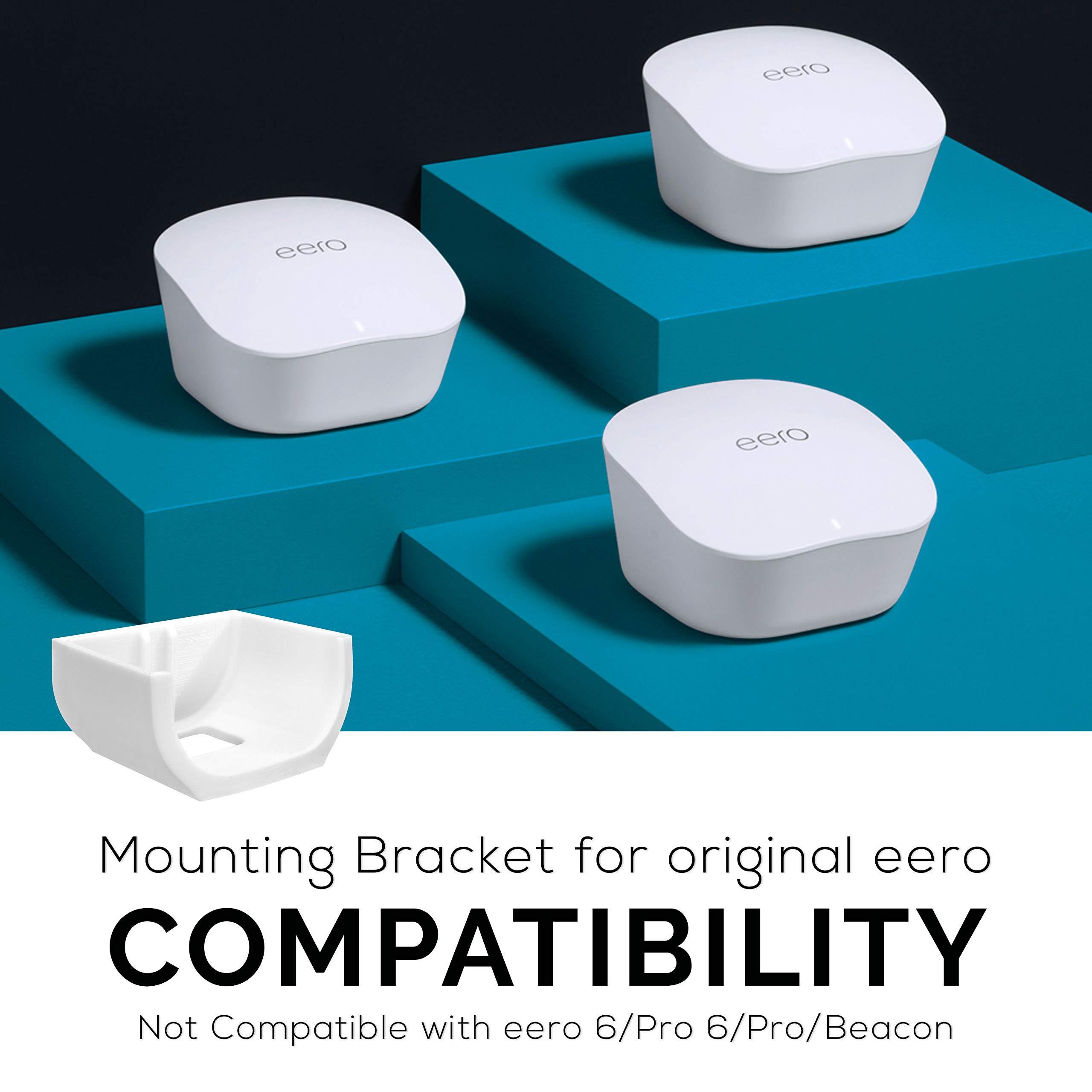 Screwless Wall Mount for Eero Mesh WiFi (NOT Compatible with Eero 6/Pro 6/Beacon), VHB Stick On Holder, Easy to Install, No Tools, No Mess, No Drilling, Strong Adhesive Mount, White by Brainwavz - Image 4