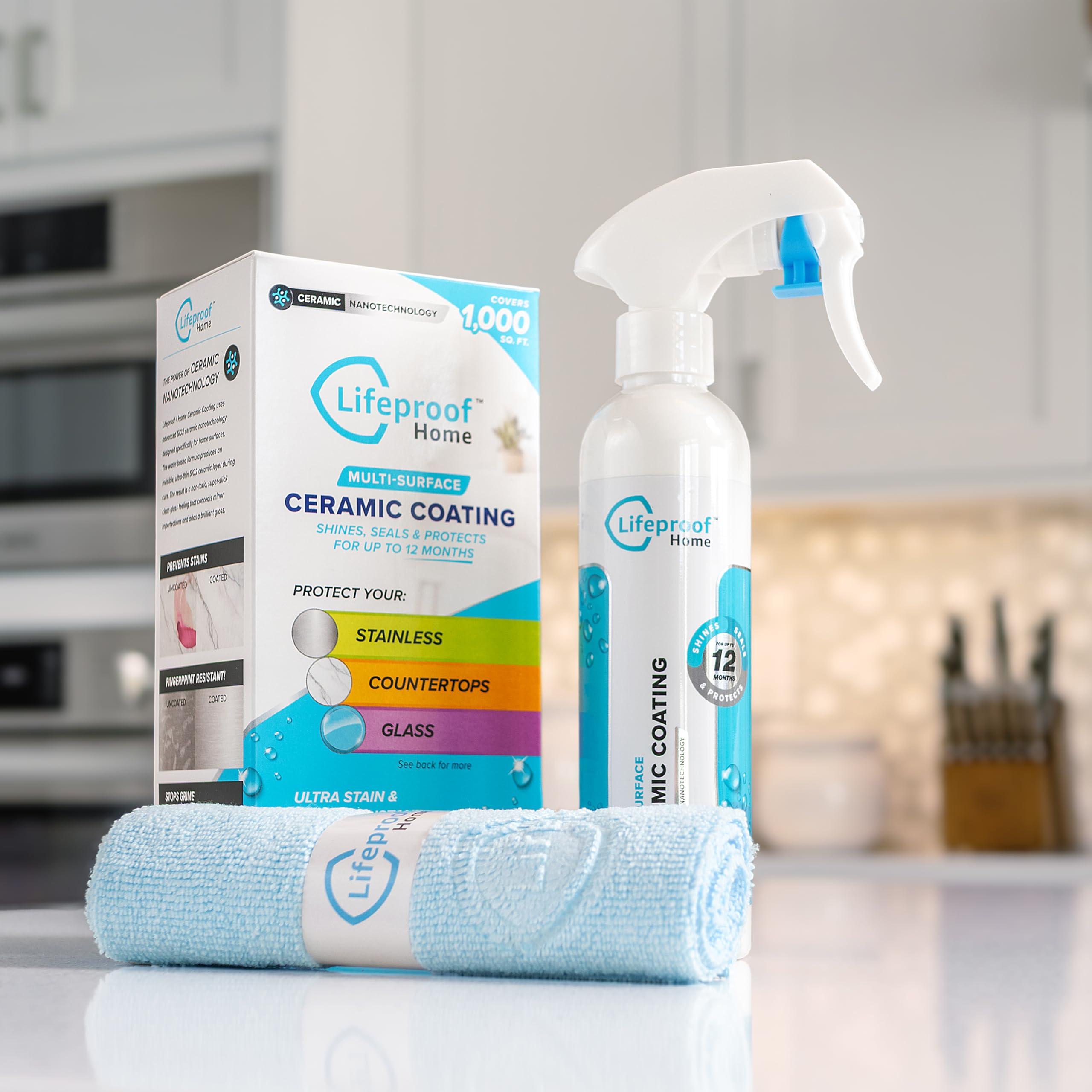 Lifeproof Ceramic Coating Spray Kit - Shine, Seal & Protect Kitchen & Bath Surfaces, Repels Stains & Grime - Image 3