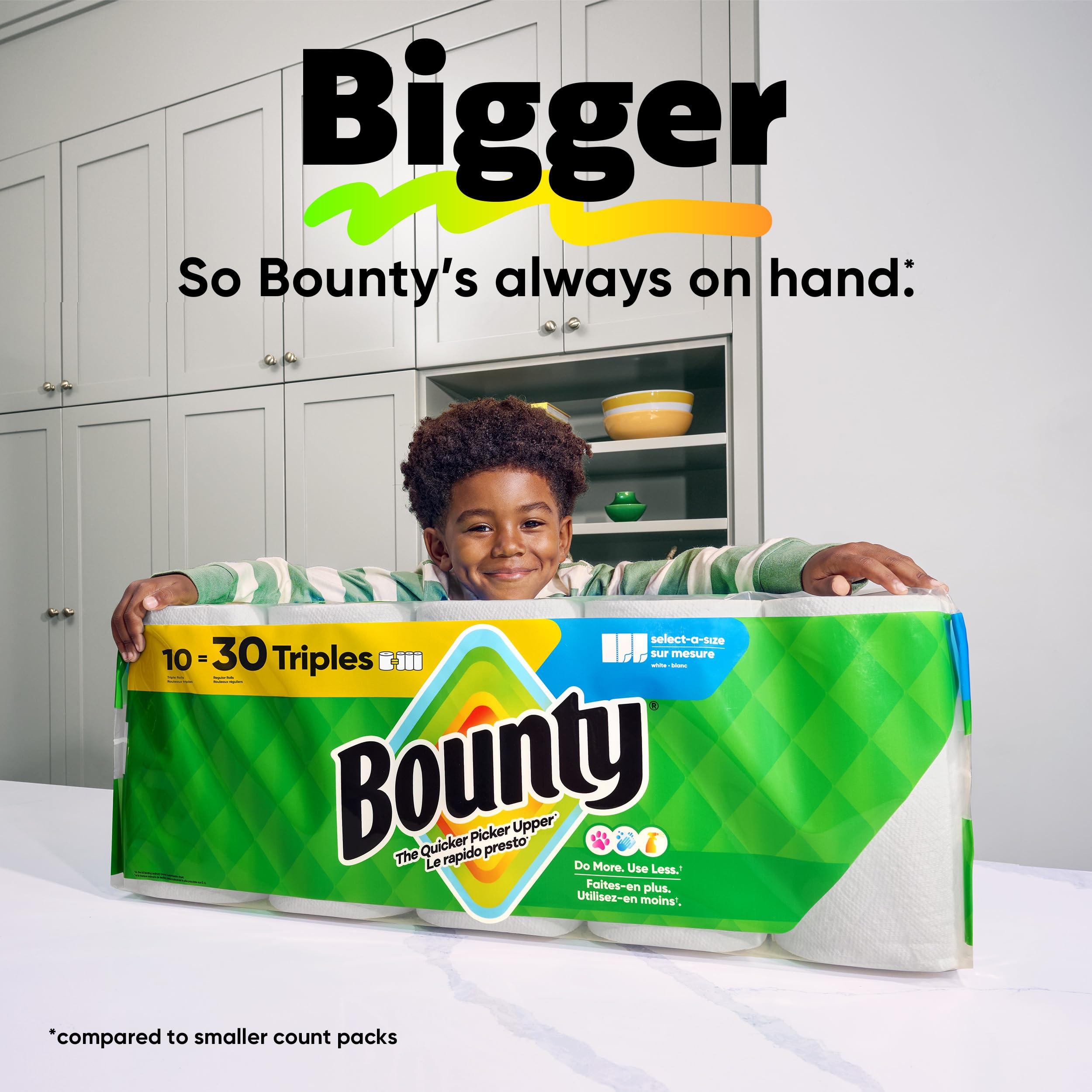 Bounty Paper Towels Select-A-Size White, Double Rolls, 82 Sheets Per Roll, 6 Count - Image 9