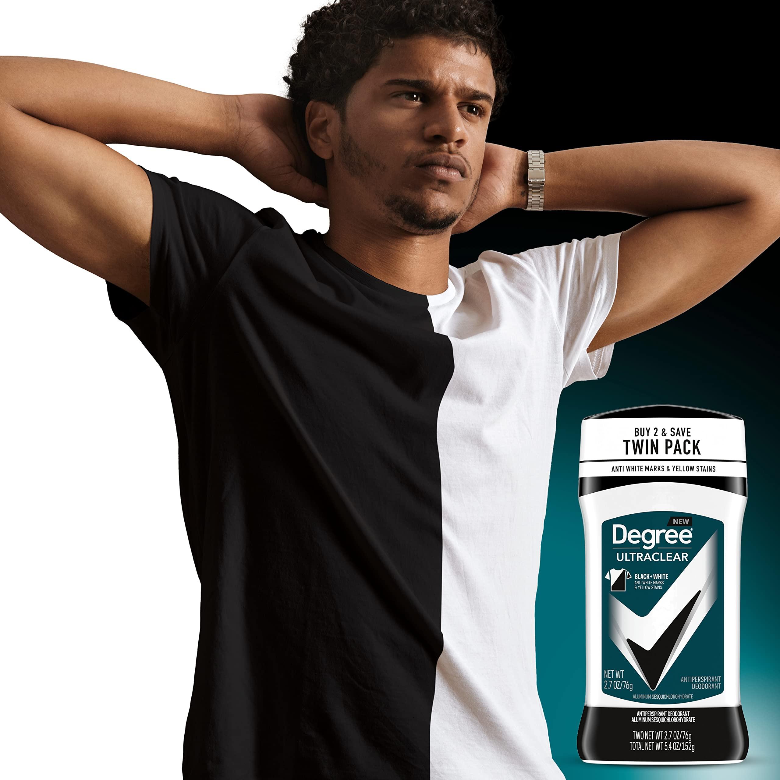 Degree Men UltraClear Antiperspirant Deodorant Black+White 2 Count 72-Hour Sweat & Odor Protection Antiperspirant For Men With MotionSense Technology 2.7 oz - Image 6