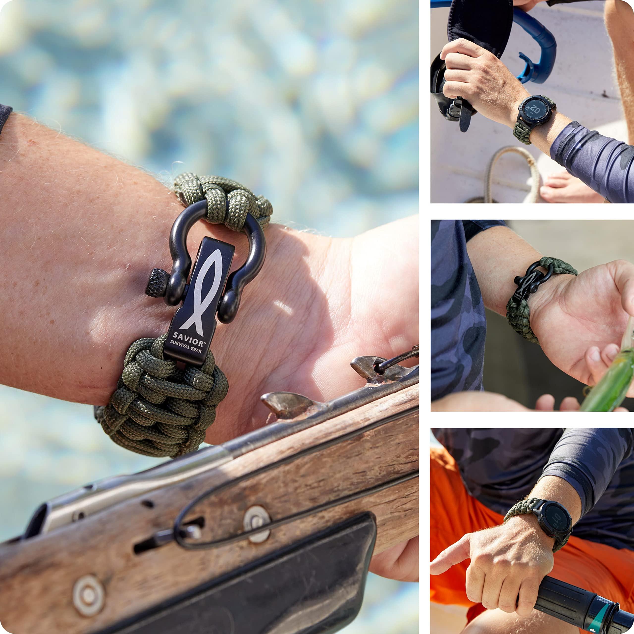 Savior Survival Gear Paracord 20mm/22mm Watch Band with Quick Release - Men & Women - Strap Compatible with Various Smart Watches, including Galaxy (some), S3 Classic, and Fenix 5 - Image 4