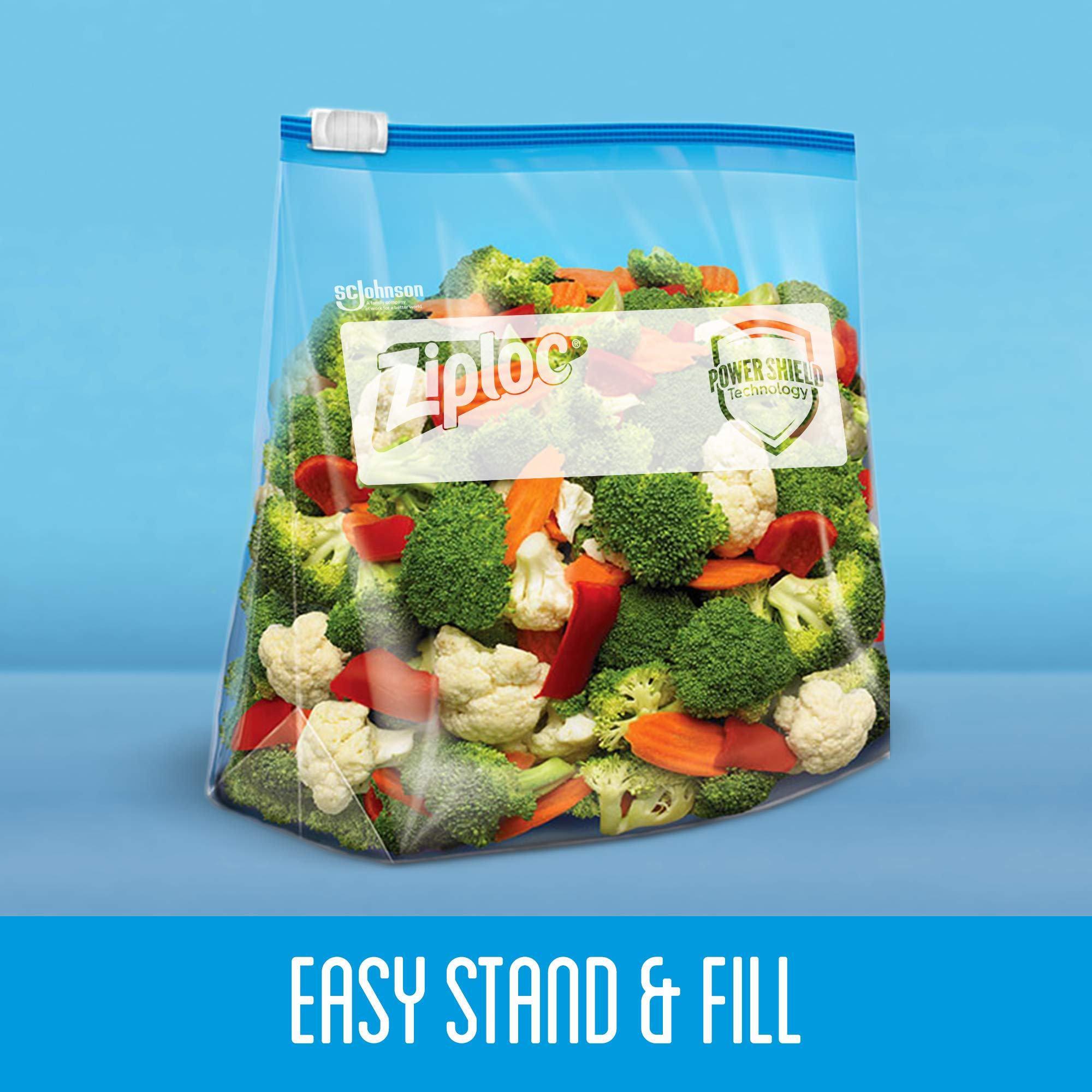 Ziploc Slider Freezer Bags, Stand-and-Fill with Expandable Bottom, Gallon, 72 Count, 24 Count (Pack of 3) - Image 7