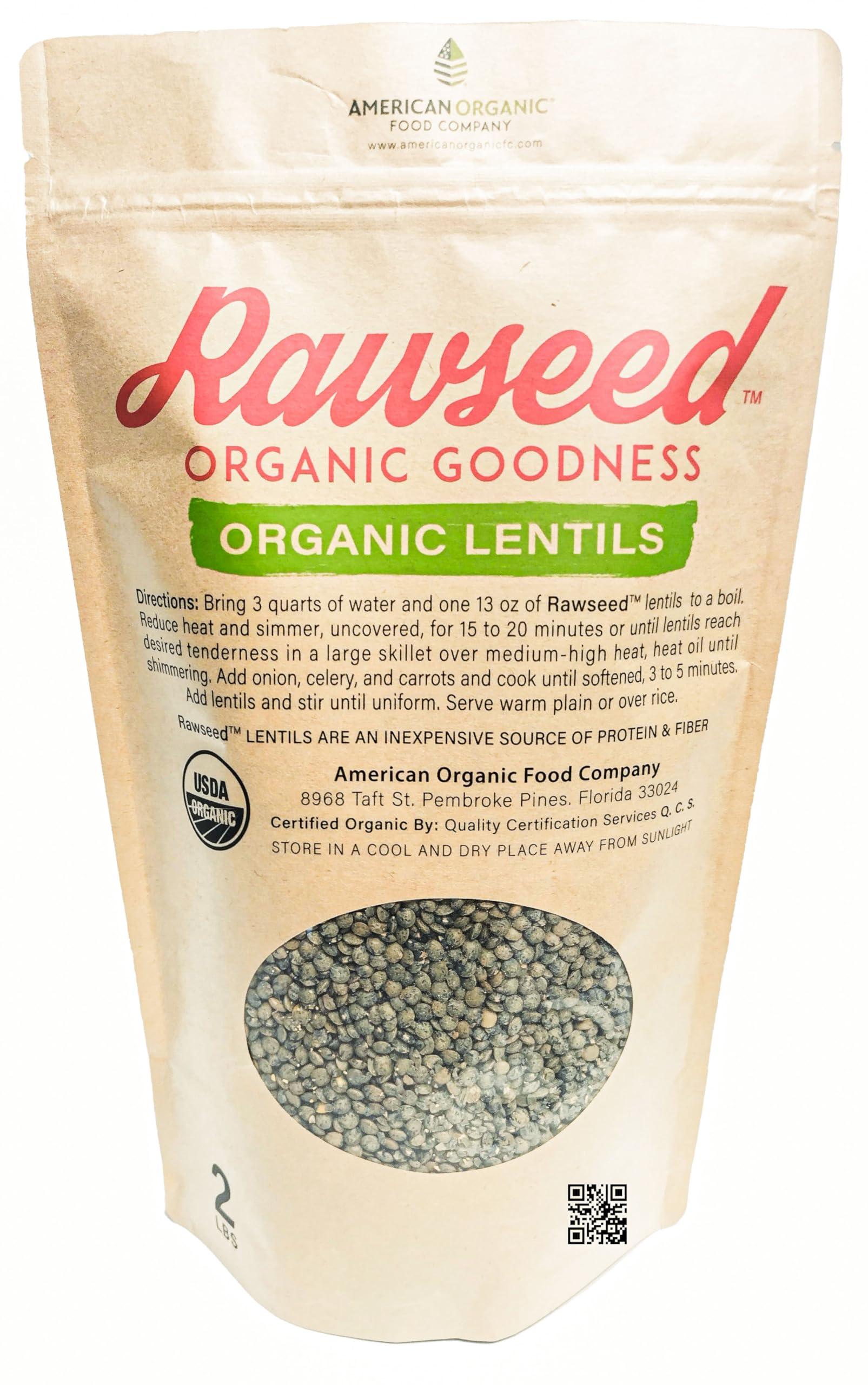 Rawseed Organic Certified lentils Multi-color 2 lb 4 Pack containing: Black, Orange, French, & Brown (1 bag of each). This 4 pack brings in total of 8 lbs of Lentils. - Image 6