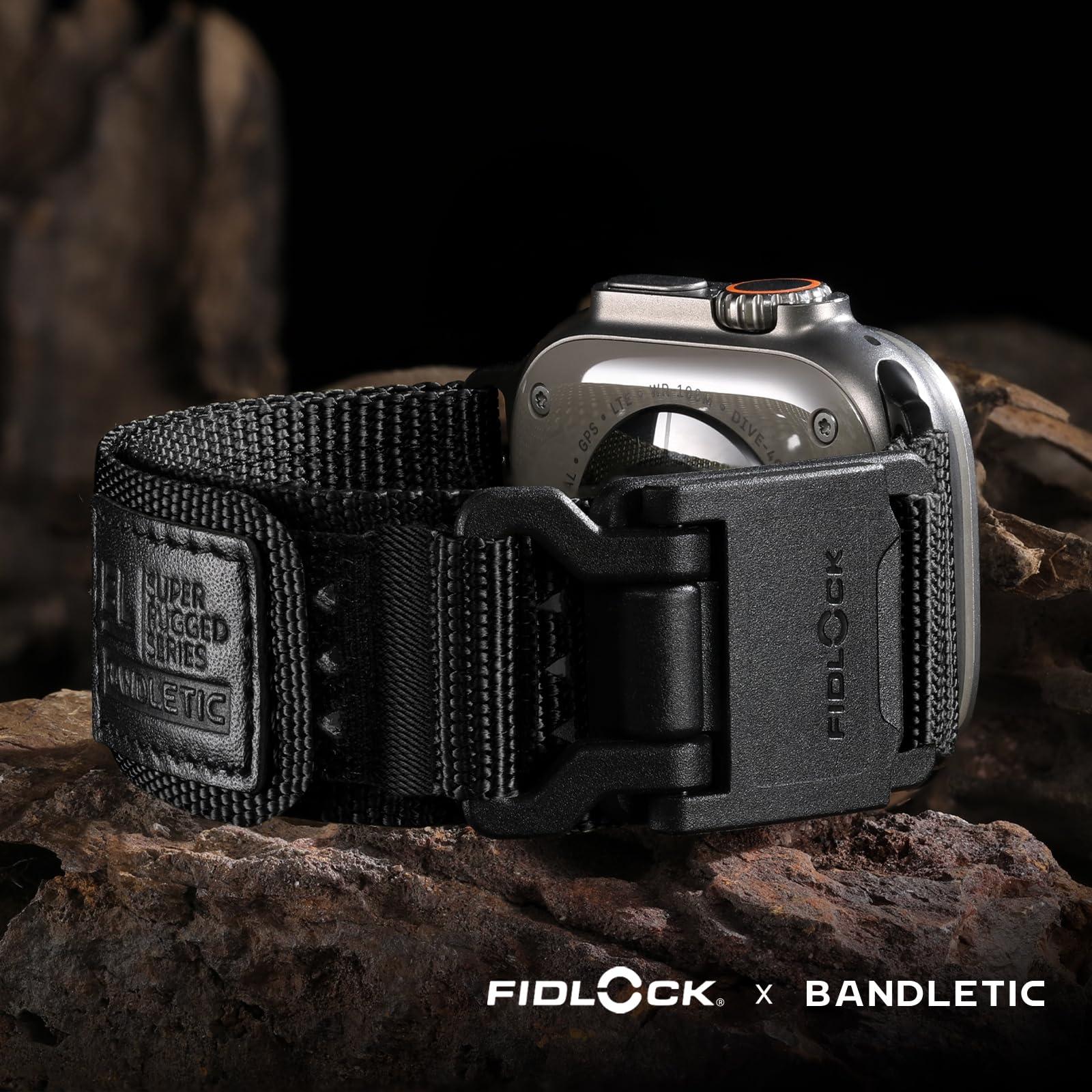 Bandletic R-Nylon Tactical Band and FIDLOCK magnetic Buckle Band Compatible with Apple Watch Ultra 49mm - Image 5
