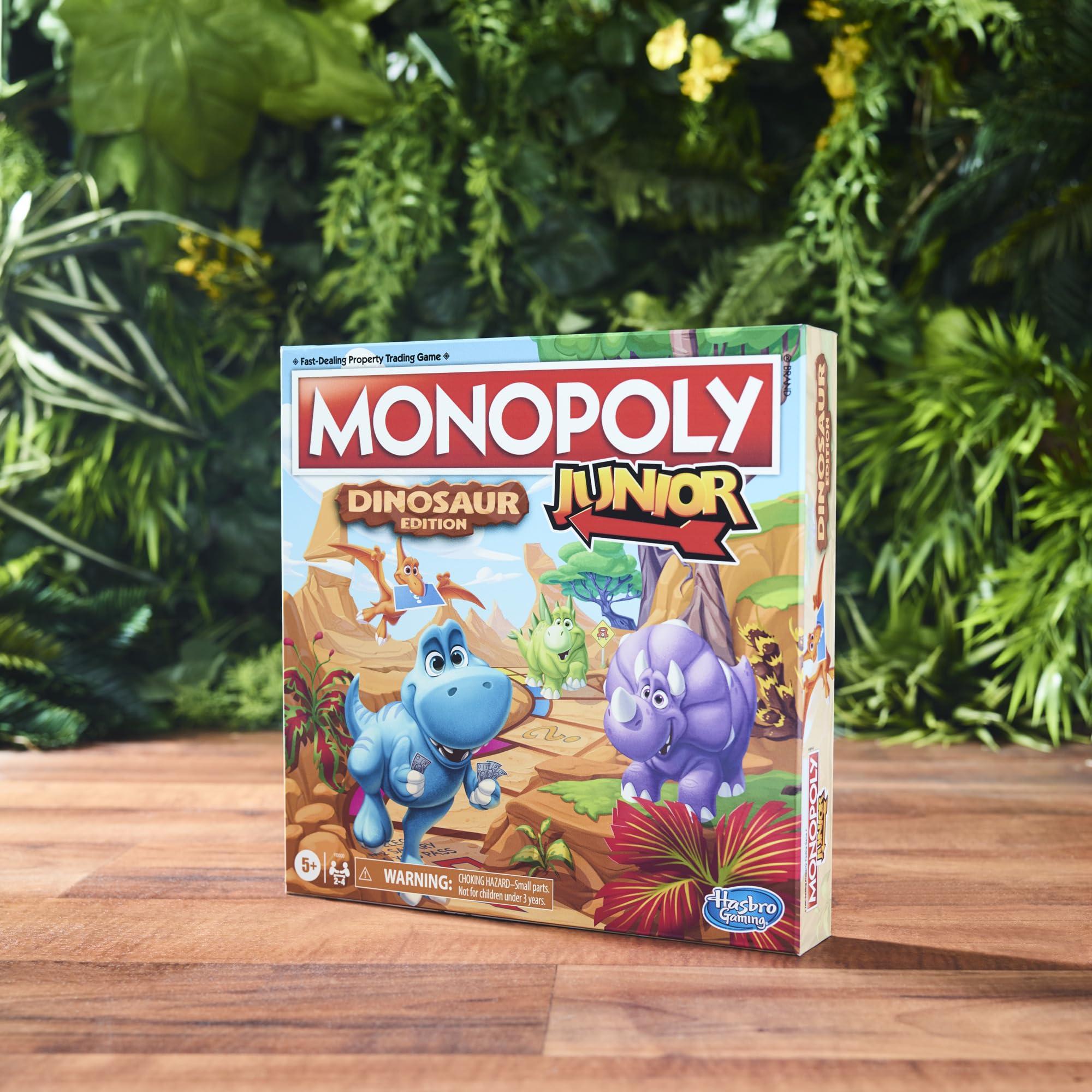 Hasbro Gaming Monopoly Junior Dinosaur Edition Game | Kids Board Games with Dino-Themed Toy Tokens | 2-4 Players for Boys & Girls | Ages 5+ (Amazon Exclusive) - Image 7