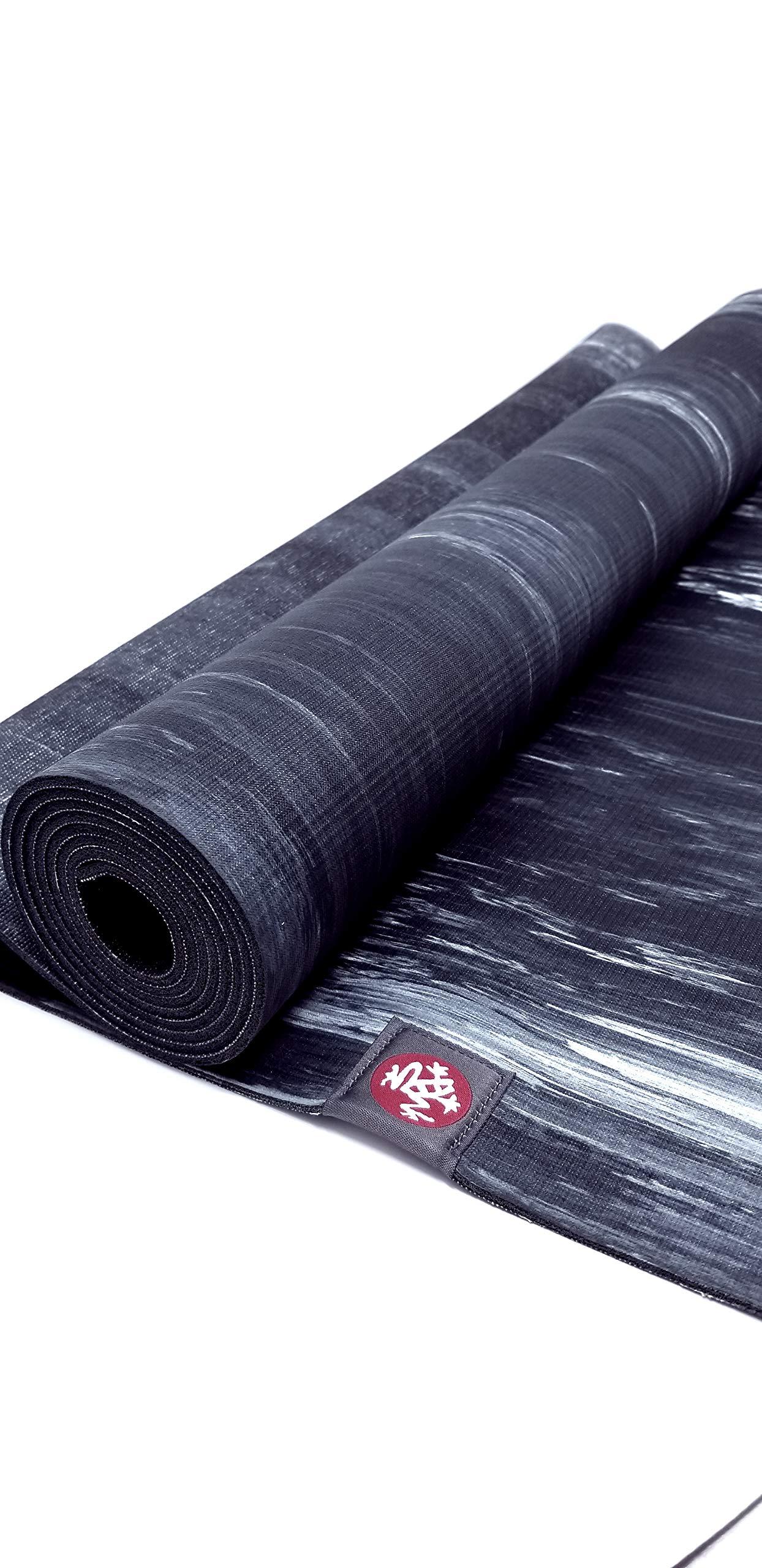 Manduka Natural Rubber Yoga Mat with Wet Grip 3mm Thick and 24" x 68" Area, Biodegradable and Sustainable, Keeps Grip When Wet (Black) - Image 2