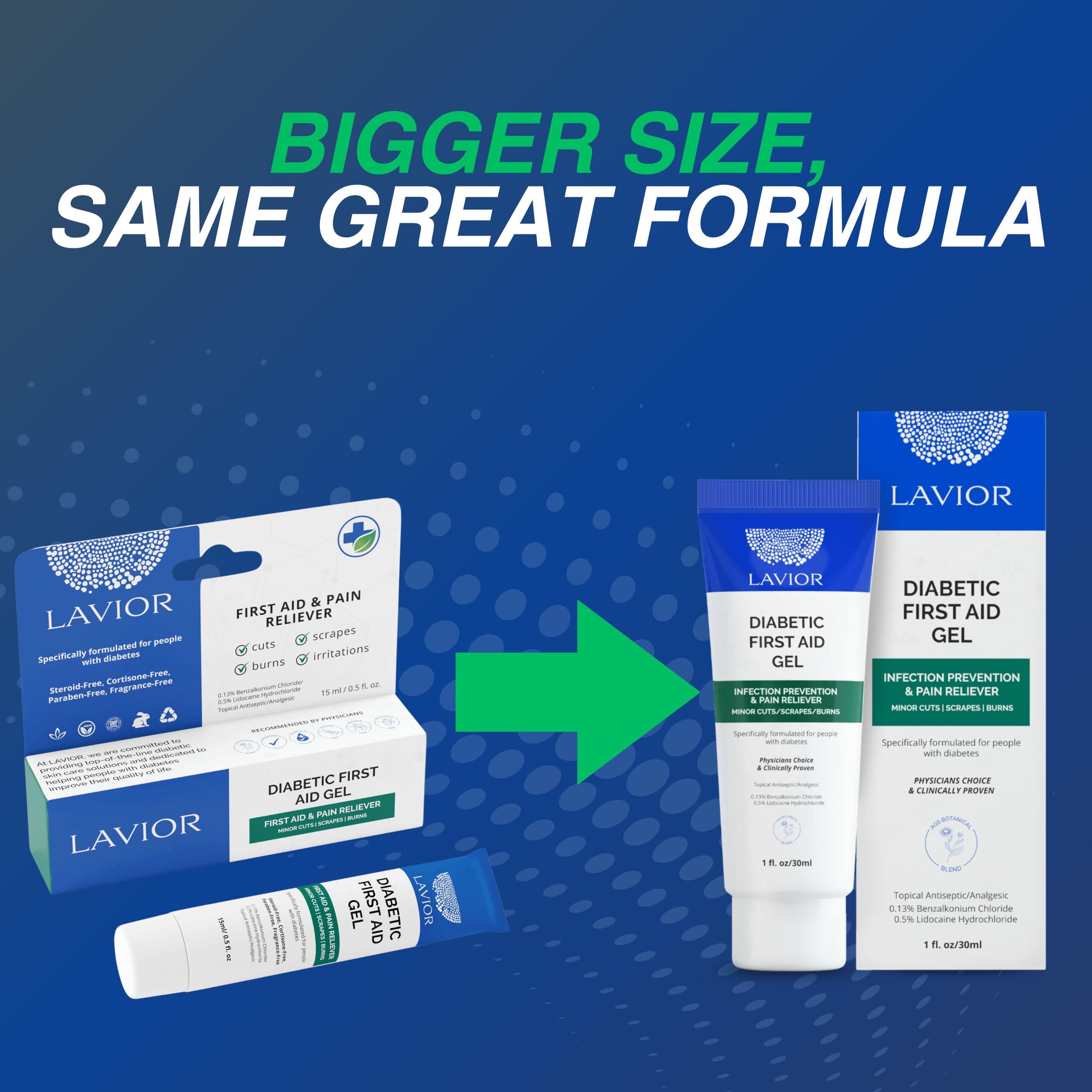 LAVIOR Diabetic First-Aid Gel 1oz – Speeds Healing for Cuts, Scrapes, Burns & Minor Injuries, Physician Recommended, Clinically Proven, Hypoallergenic, Infection Prevention & Pain Relief - Image 2