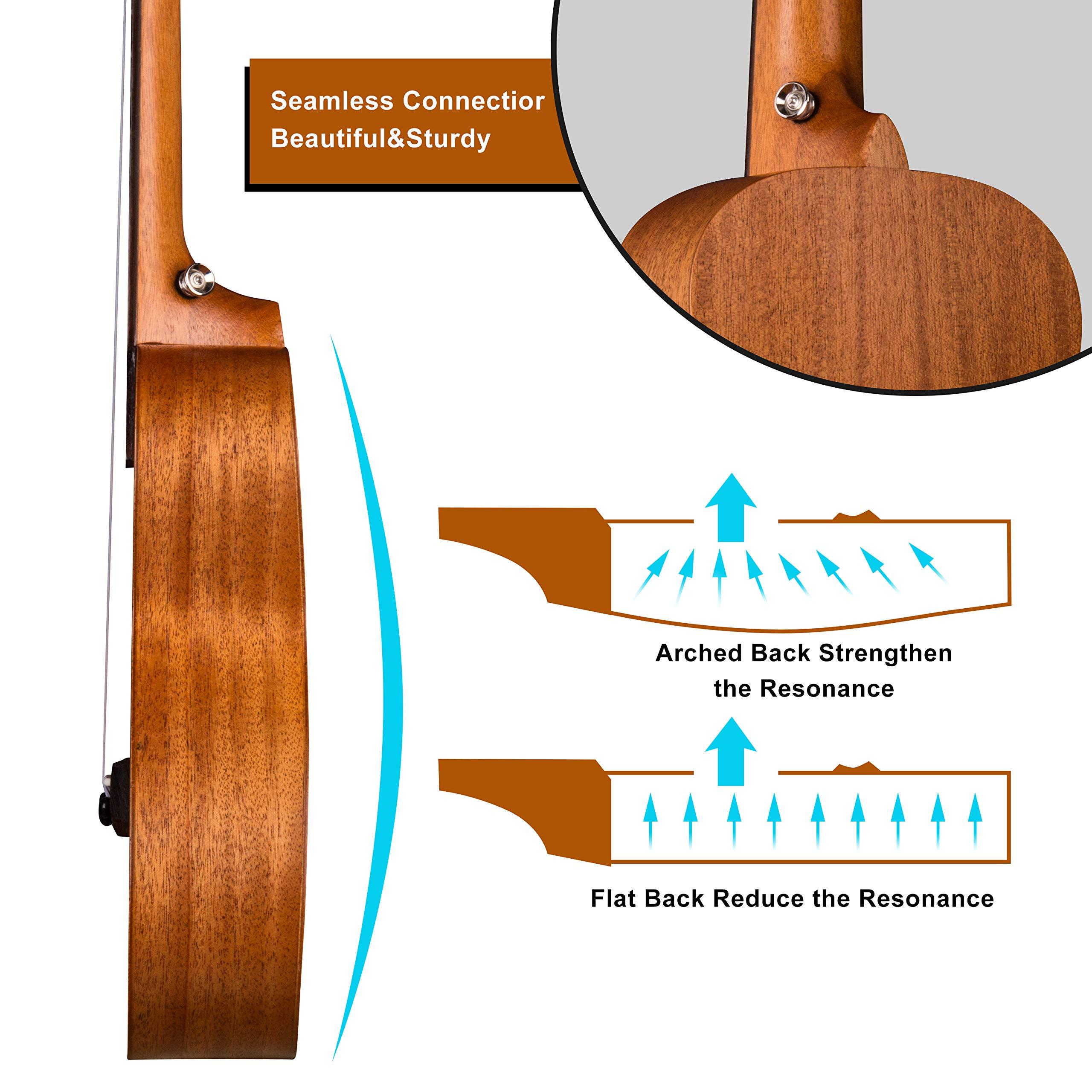 Joymusic 23" Concert Mahogany Ukulele Kit,Natural,Matt (UK-23S) - Image 5
