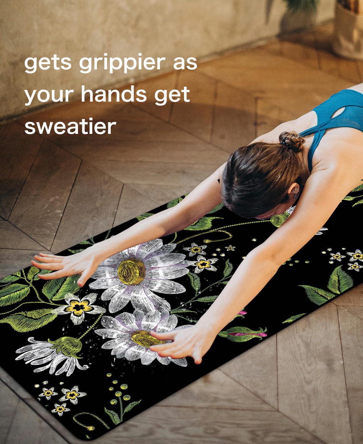 Knsbk Non Slip Yoga Mat TPE Workout Mat for Men Women, Thick Workout Mat with Carrying Strap, Fitness Mats for Exercise, Yoga, Fitness, Pilates, Floor Workouts (72" x 24" x 6mm) - Image 5