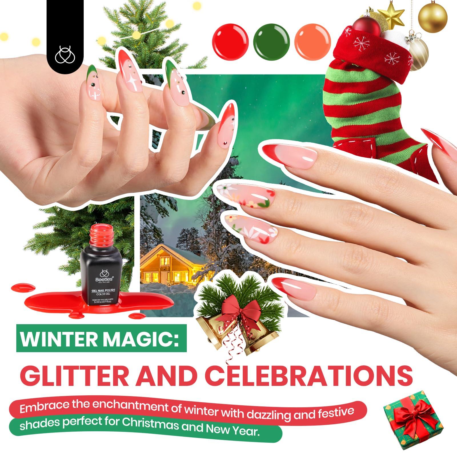 Beetles Gel Nail Polish Kit with U V Light 85Pcs, 55 Colors Seasonal Symphony Set with Diamond Decorations & Manicure Art Stickers and Tools Soak Off for All Season - Image 5