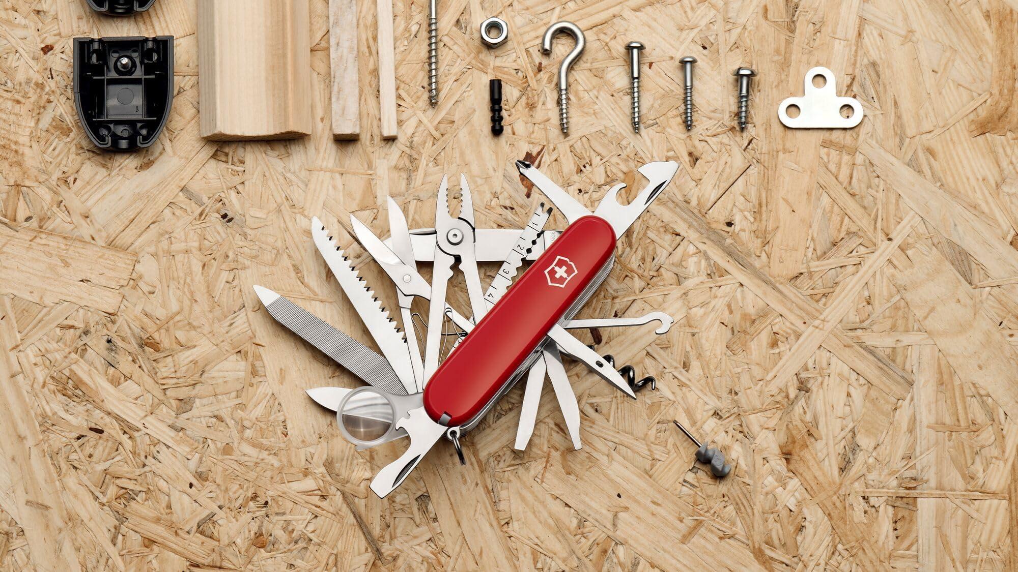 Victorinox Swiss Champ Swiss Army Knife, 33 Functions, Swiss Made Pocket Knife with Large Blade, Screwdriver, Chisel and Combination Pliers - Red - Image 2
