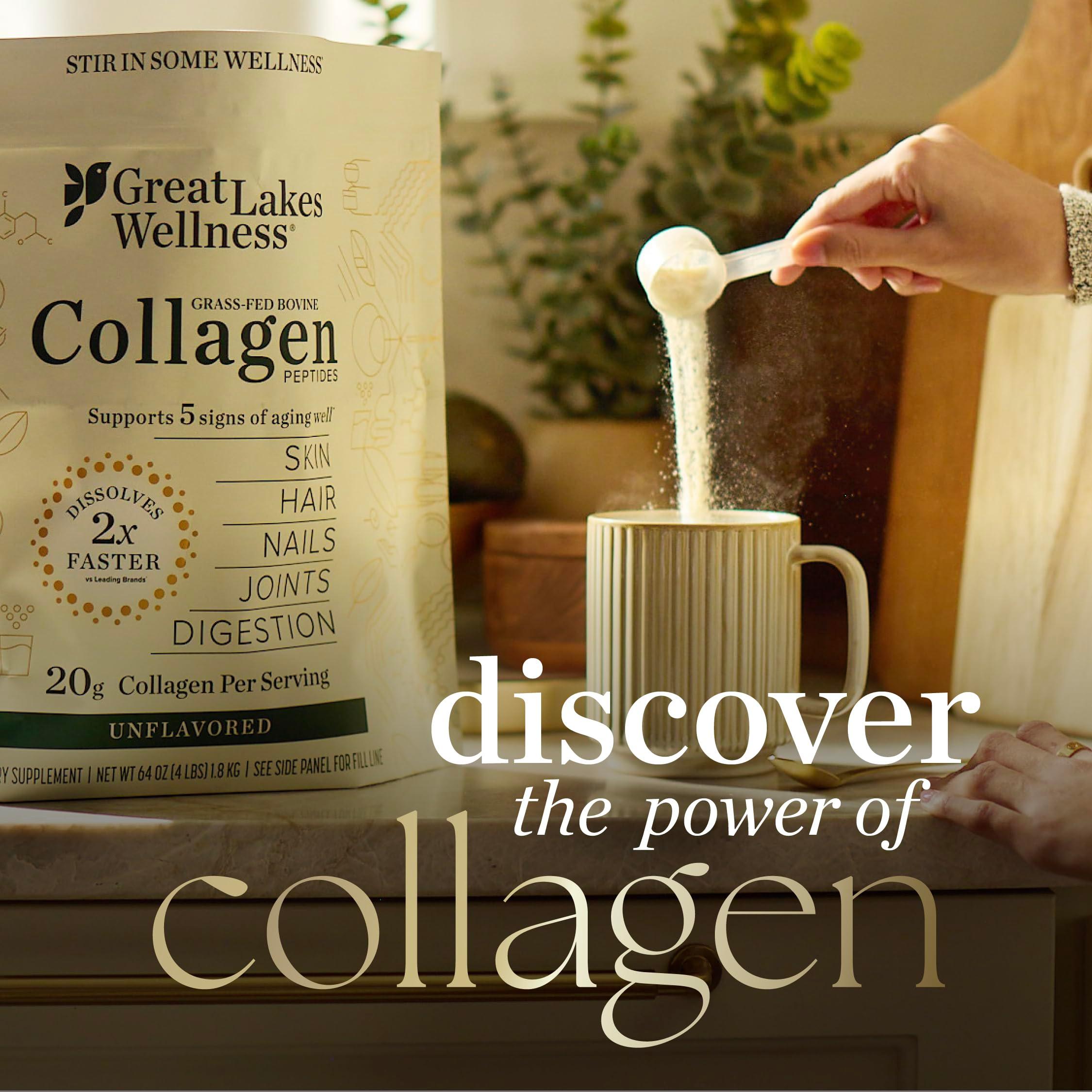 Great Lakes Wellness Collagen Peptides Powder for Skin, Hair, Nails, Joints & Digestion - Unflavored - Quick Dissolve Hydrolyzed, Non-GMO, Keto, Kosher - 10 oz - Image 6