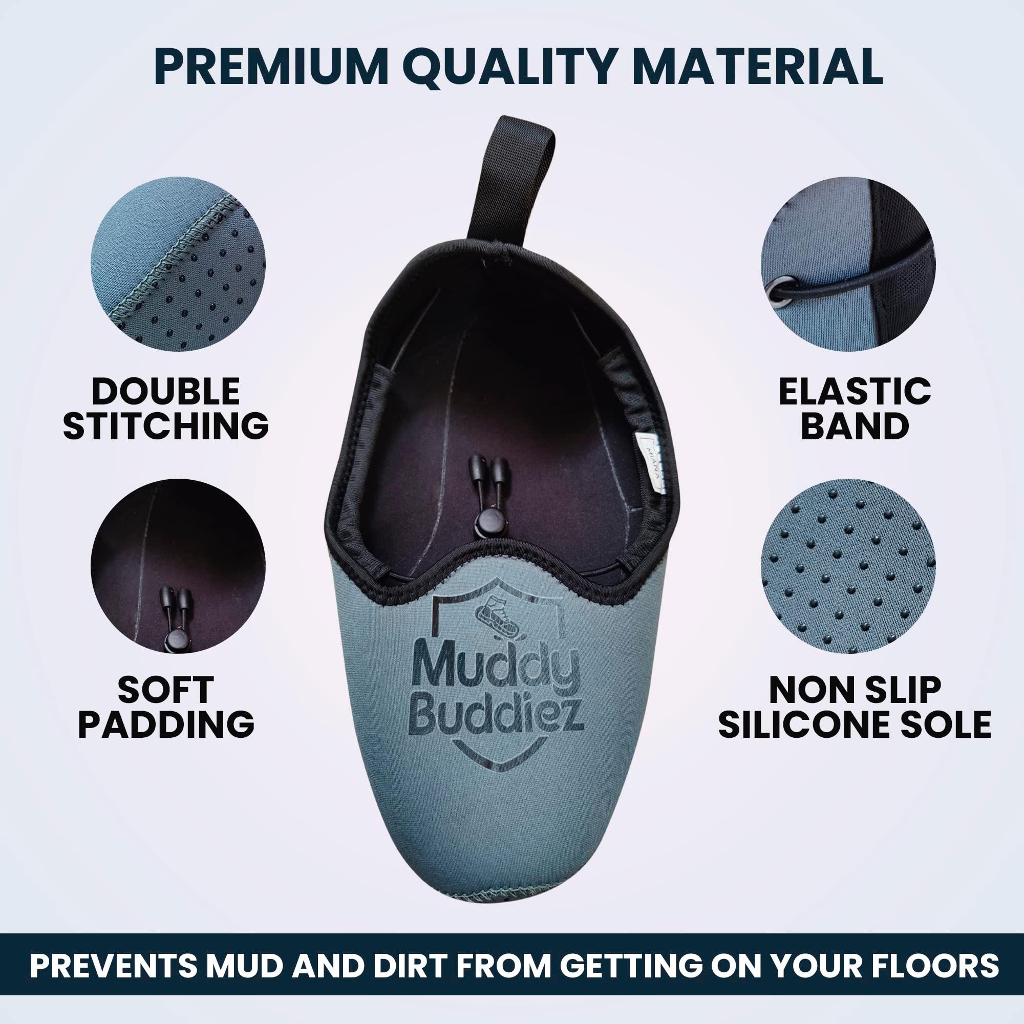 Muddy Buddiez Waterproof Shoe Covers Reusable Anti Slip, Neoprene Overshoes Shoe Protector (US 6-13) - Image 3