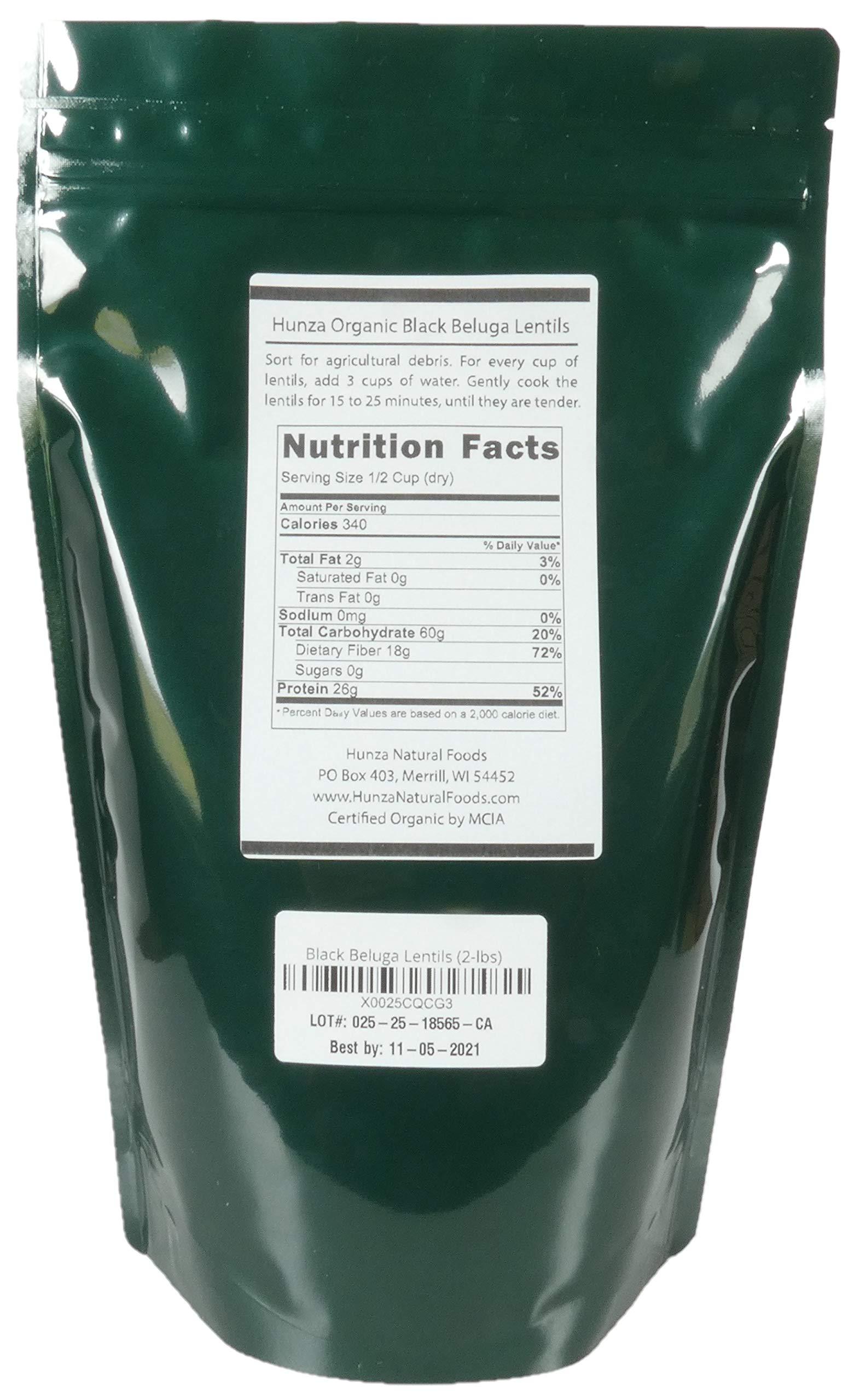 Hunza Organic Black Beluga Lentils (2-lbs) - Image 2