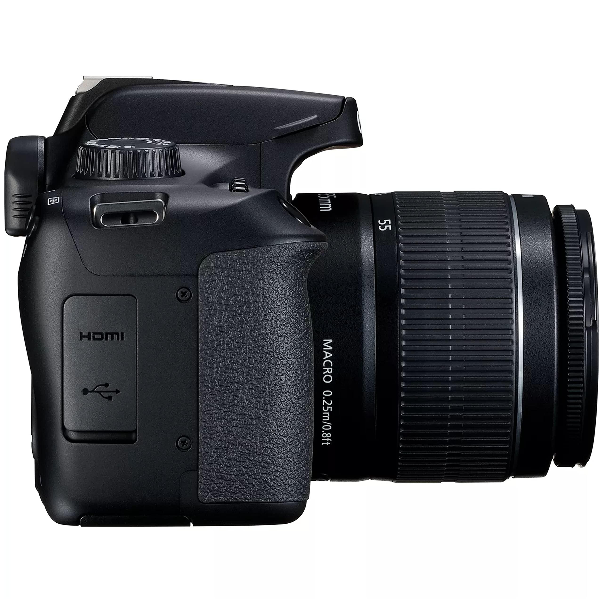 Canon EOS 4000D / Rebel T100 DSLR Camera w/EF-S 18-55mm F/3.5-5.6 Zoom Lens + 64GB Memory, Filters,Case, Tripod, Flash, and More (34pc Bundle) (Renewed) - Image 5